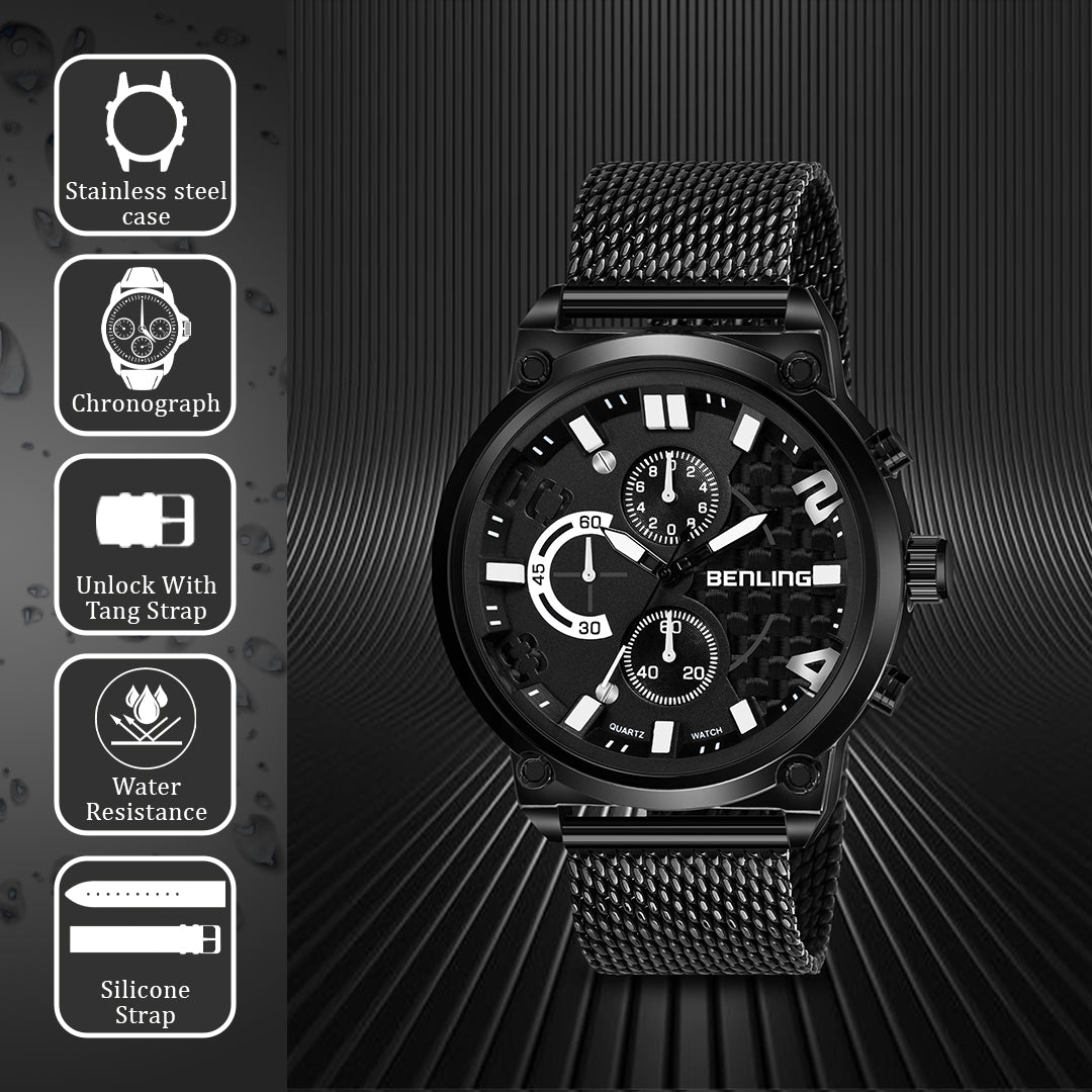 Benling Chronograph Series with Milanese Mesh Band Analog Watch