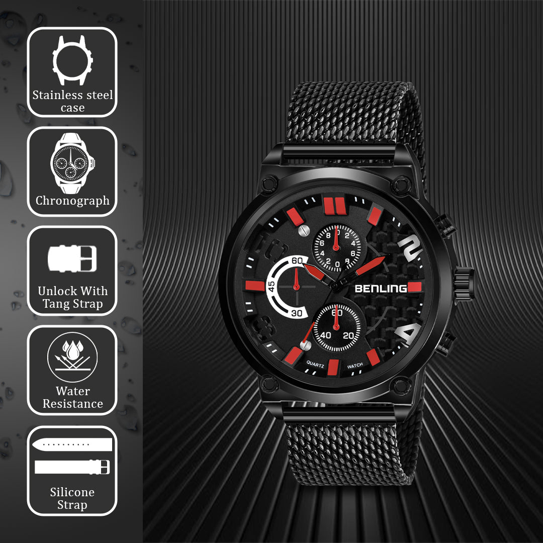 Benling Chronograph Series with Milanese Mesh Band Analog Watch