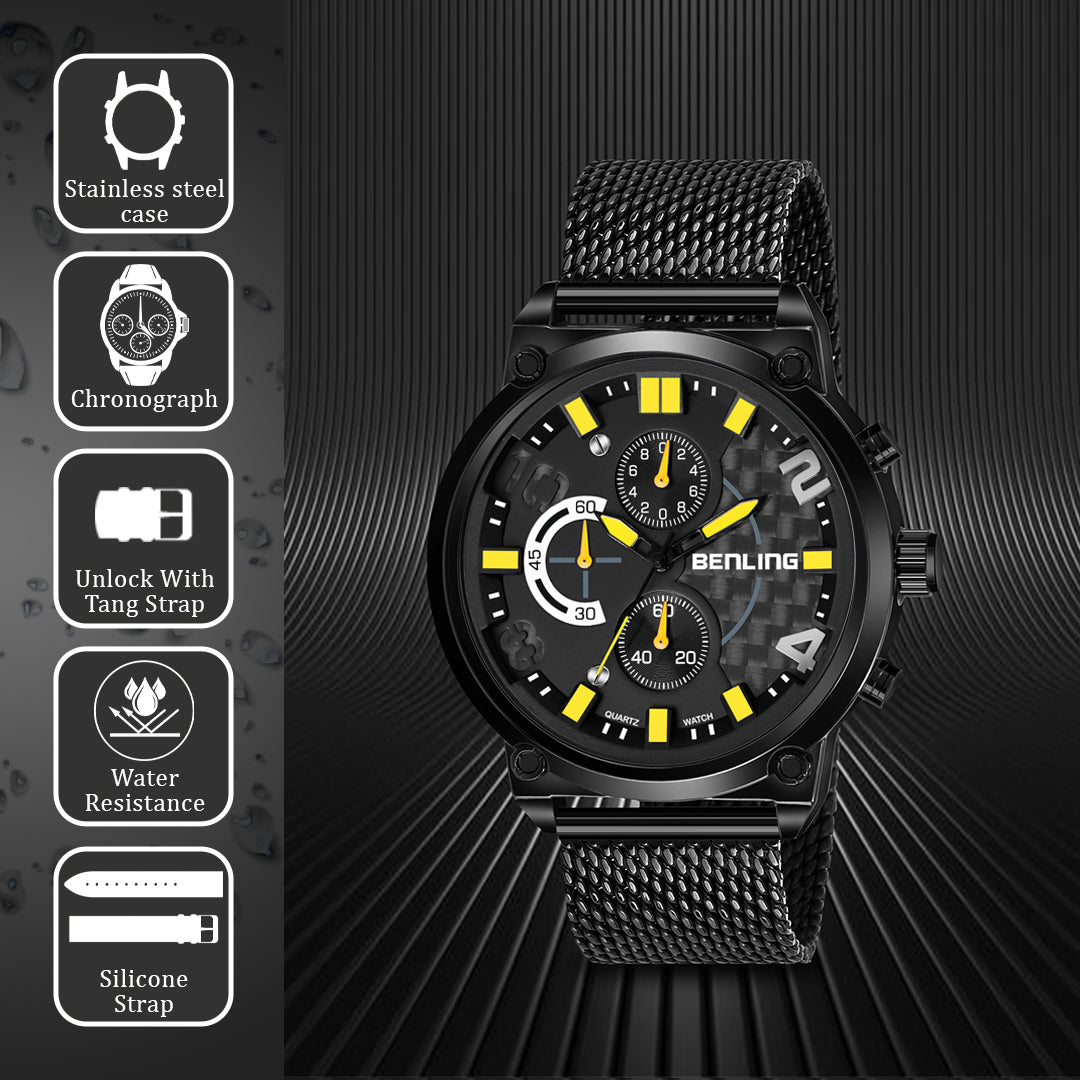 Benling Chronograph Series with Milanese Mesh Band Analog Watch