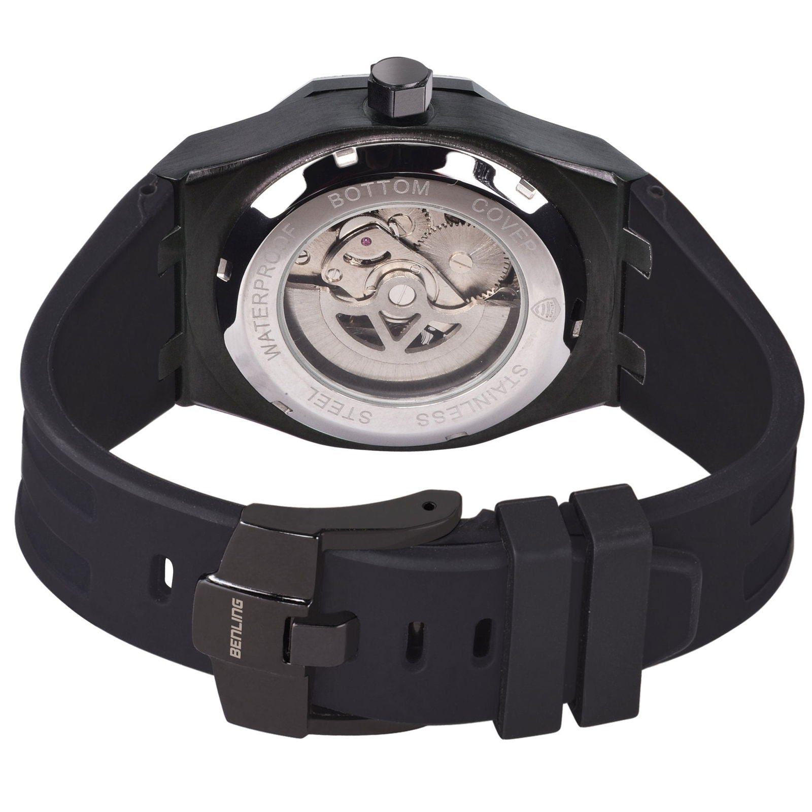 Benling DISCOVERY SERIES' Skeleton Automatic Dial Luxury Watch with Magnificent Diamond view 6