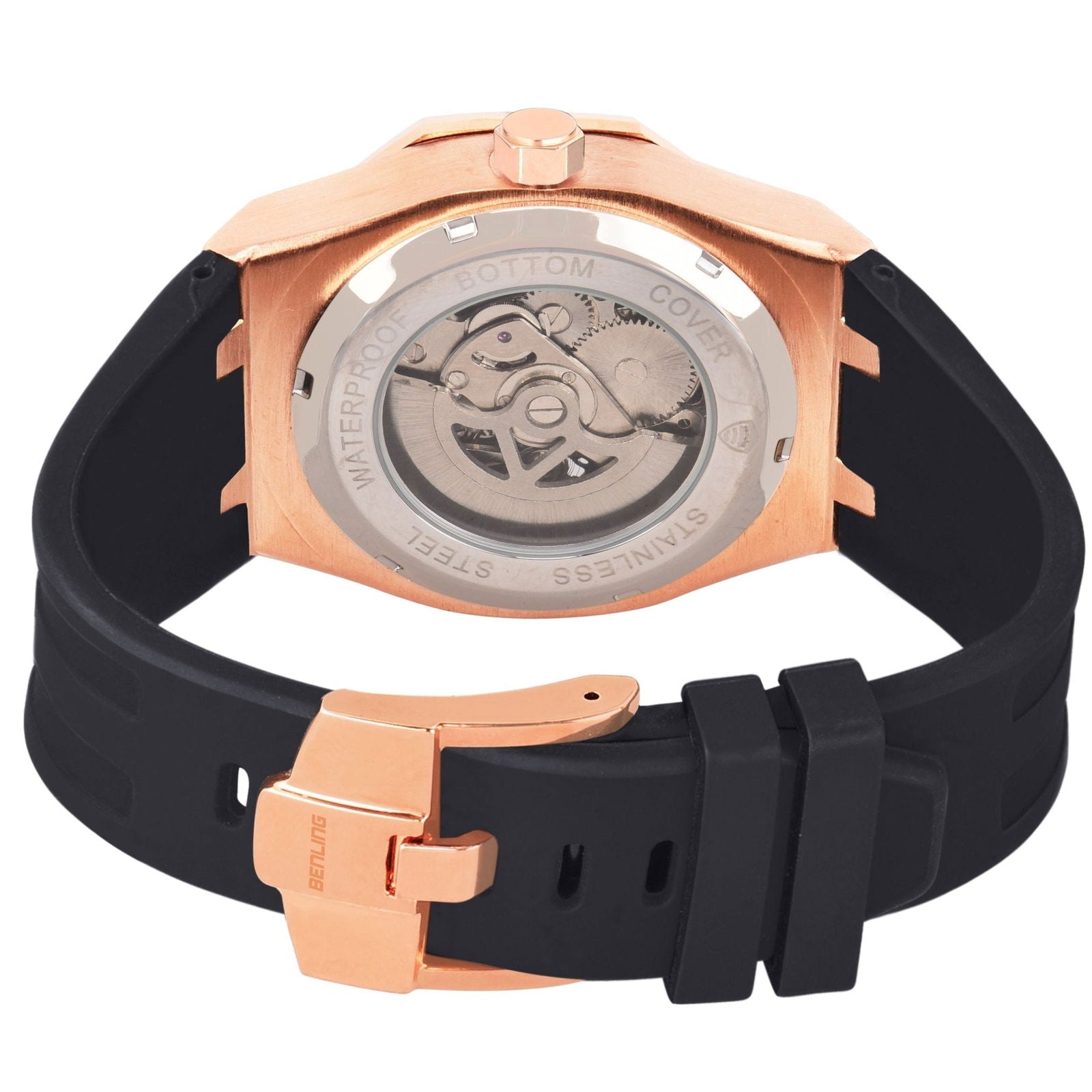 Benling DISCOVERY SERIES' Skeleton Automatic Dial Luxury Watch with Magnificent Diamond