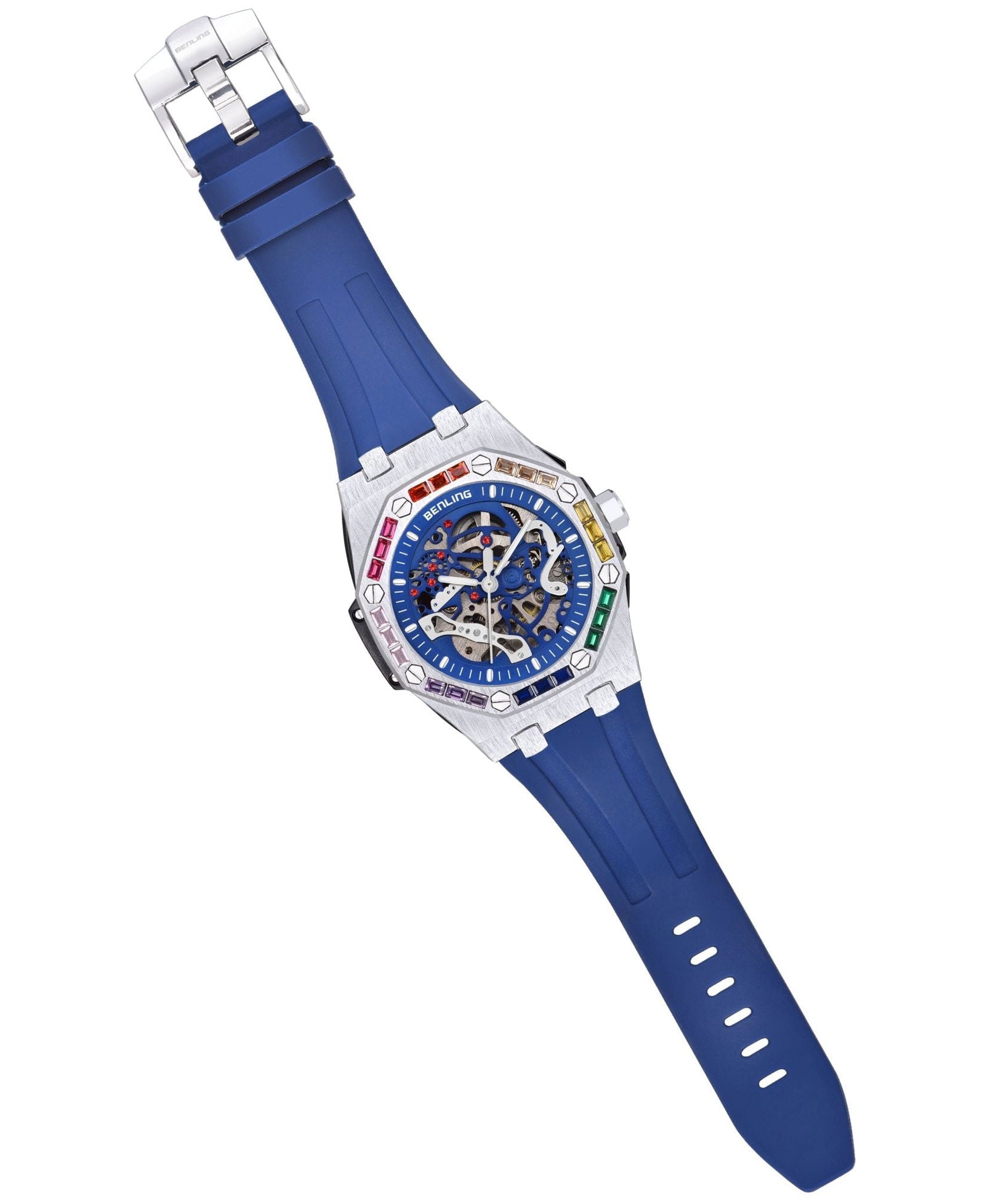 Benling DISCOVERY SERIES' Skeleton Automatic Dial Luxury Watch with Magnificent Diamond