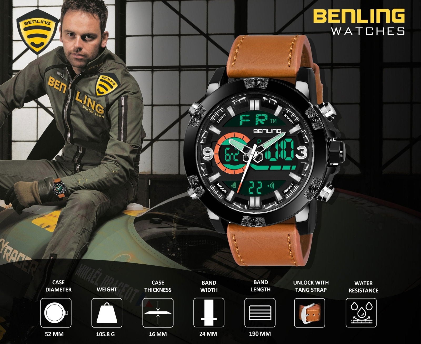 Benling Iconic Modern Ana Digital Watch – BL-1004