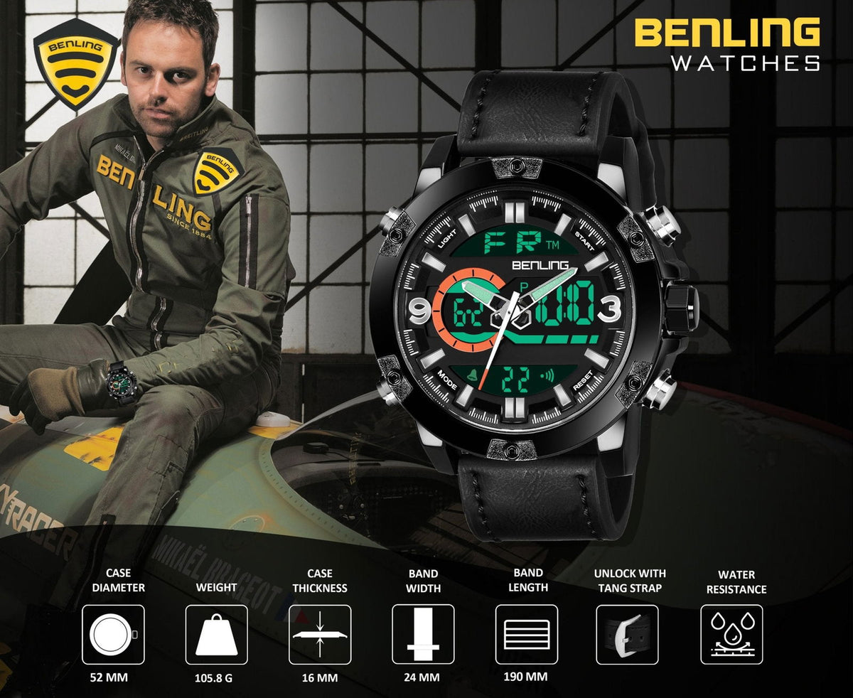 Benling Iconic Modern Ana Digital Watch – BL-1004 - Benling