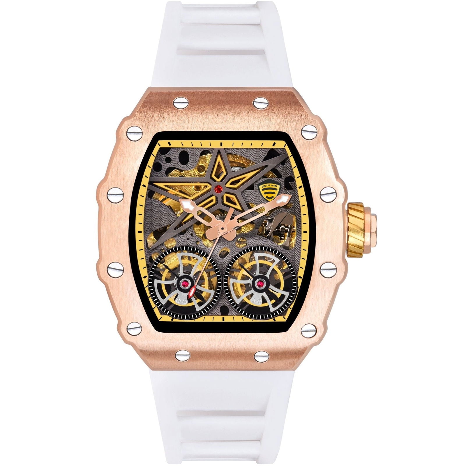 Benling Marvel Series Automatic Watch with Flywheel Unique Dial Luxury Watch