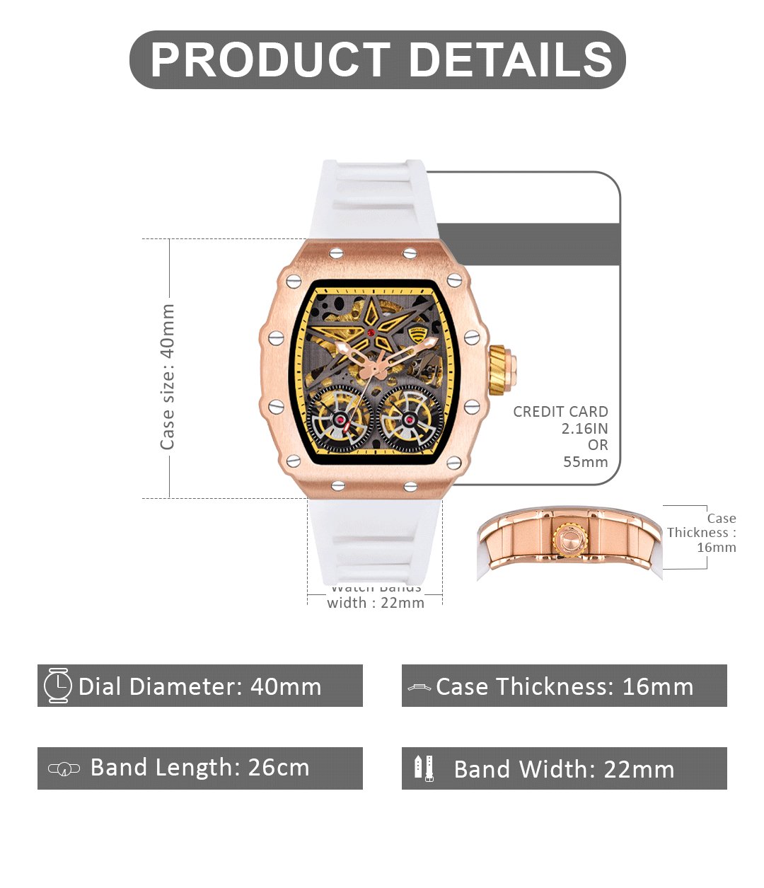 Benling Marvel Series Automatic Watch with Flywheel Unique Dial Luxury Watch - Benling