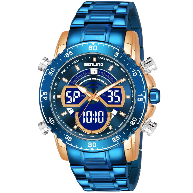 Benling Stylish Analog Digital Watch with EL Backlight – BENLING BL-1034
