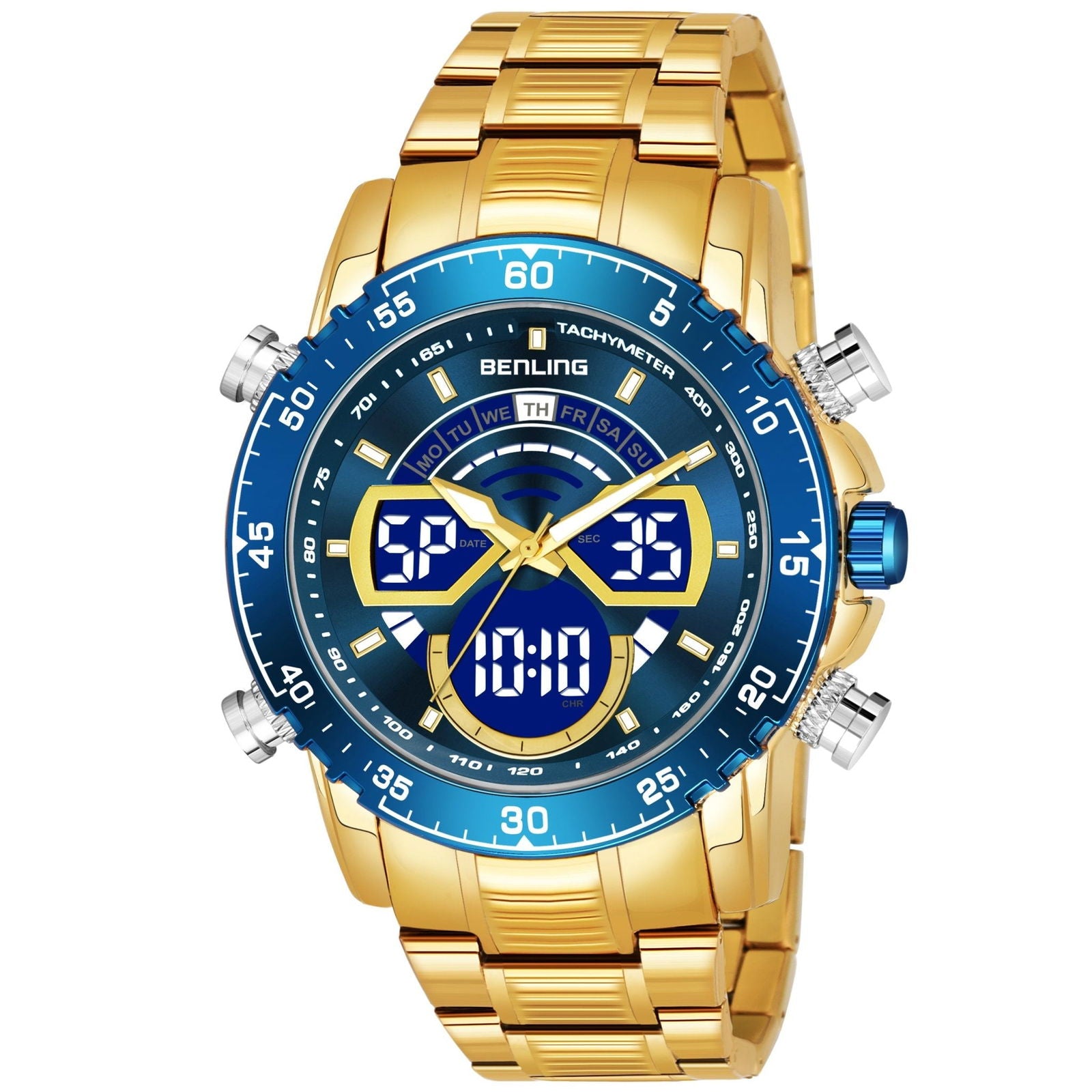 Benling Stylish Analog Digital Watch with EL Backlight – BENLING BL-1034