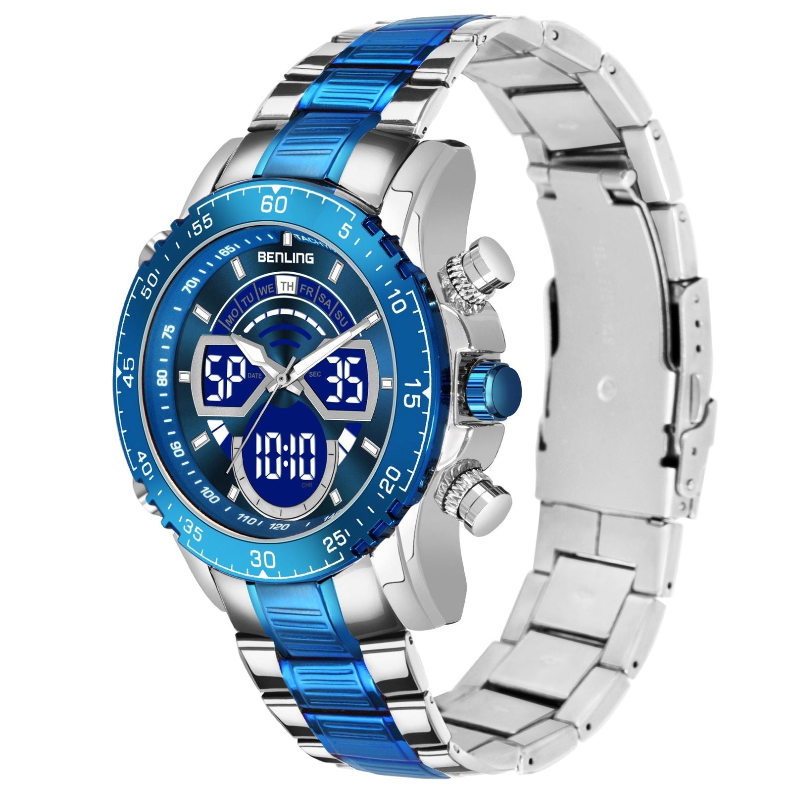 Benling Stylish Analog Digital Watch with EL Backlight – BENLING BL-1034