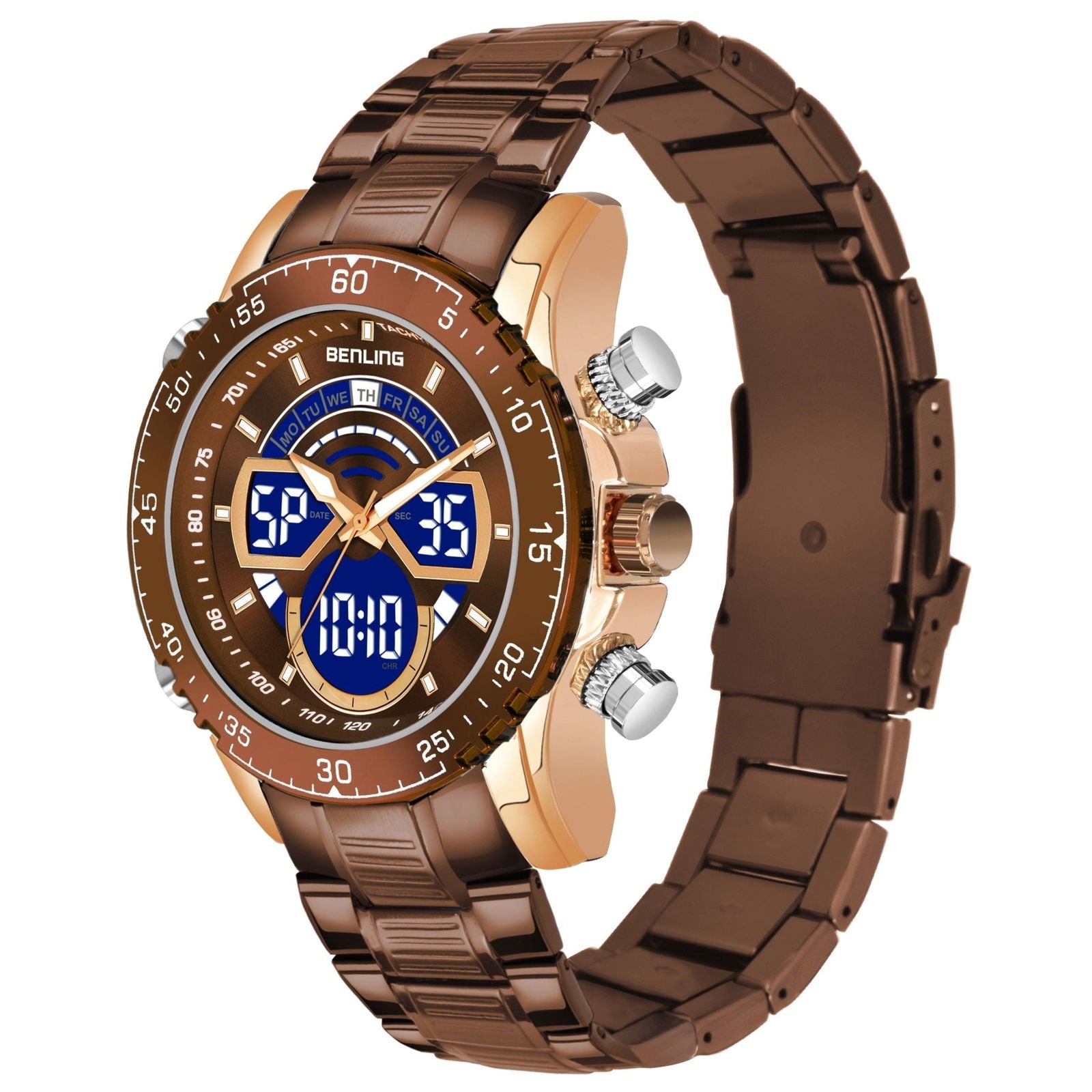 Benling Stylish Analog Digital Watch with EL Backlight – BENLING BL-1034