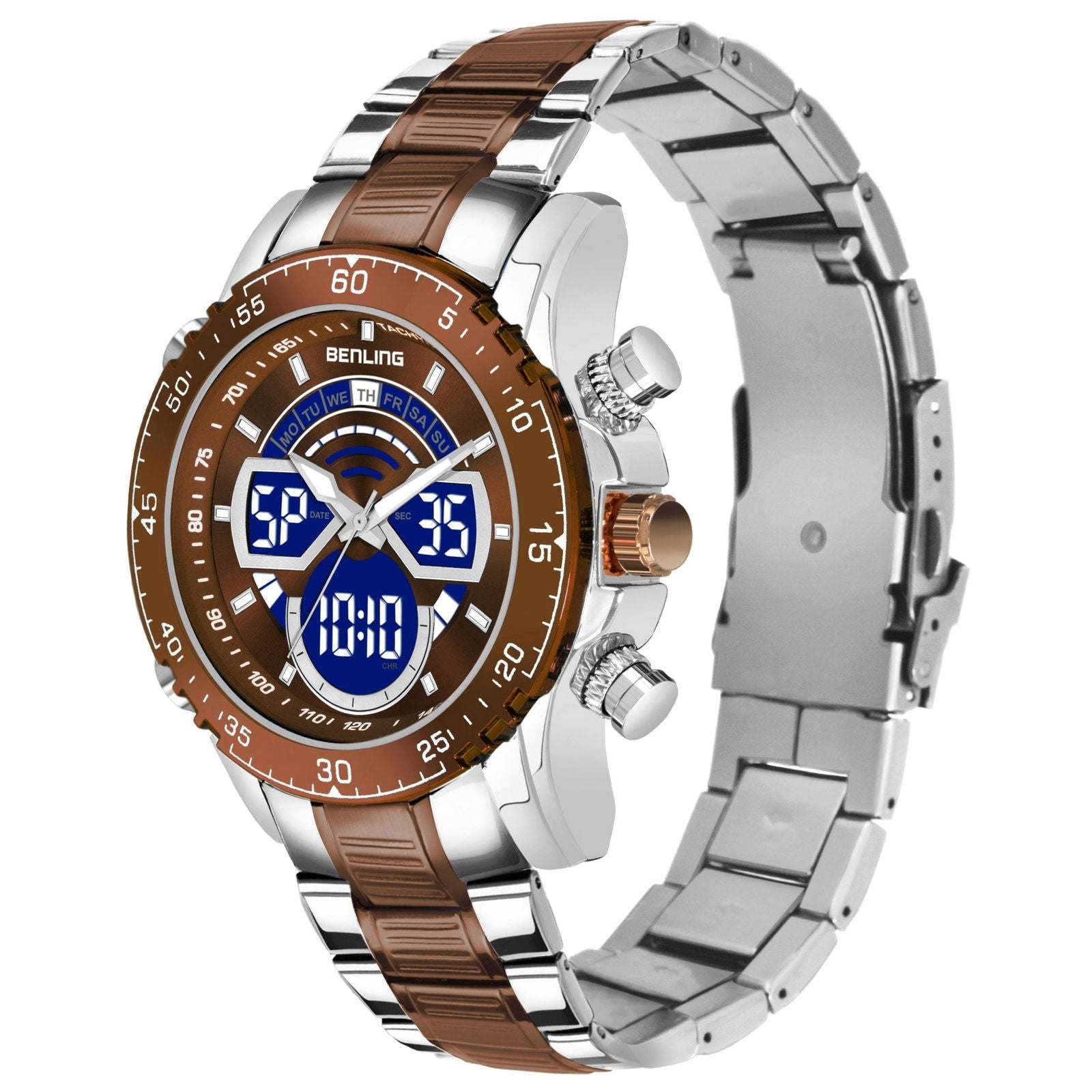 Benling Stylish Analog Digital Watch with EL Backlight – BENLING BL-1034