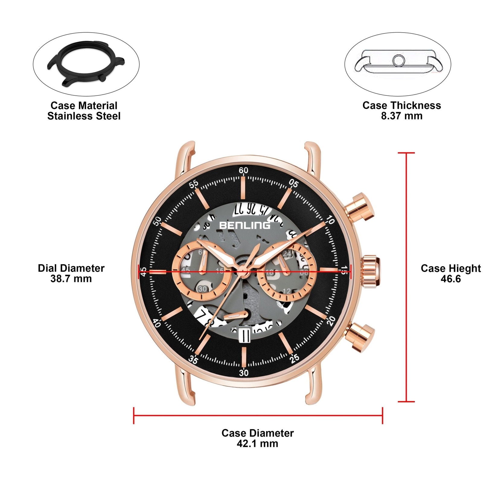 Benling TimeMaster Chronograph Watch for Men