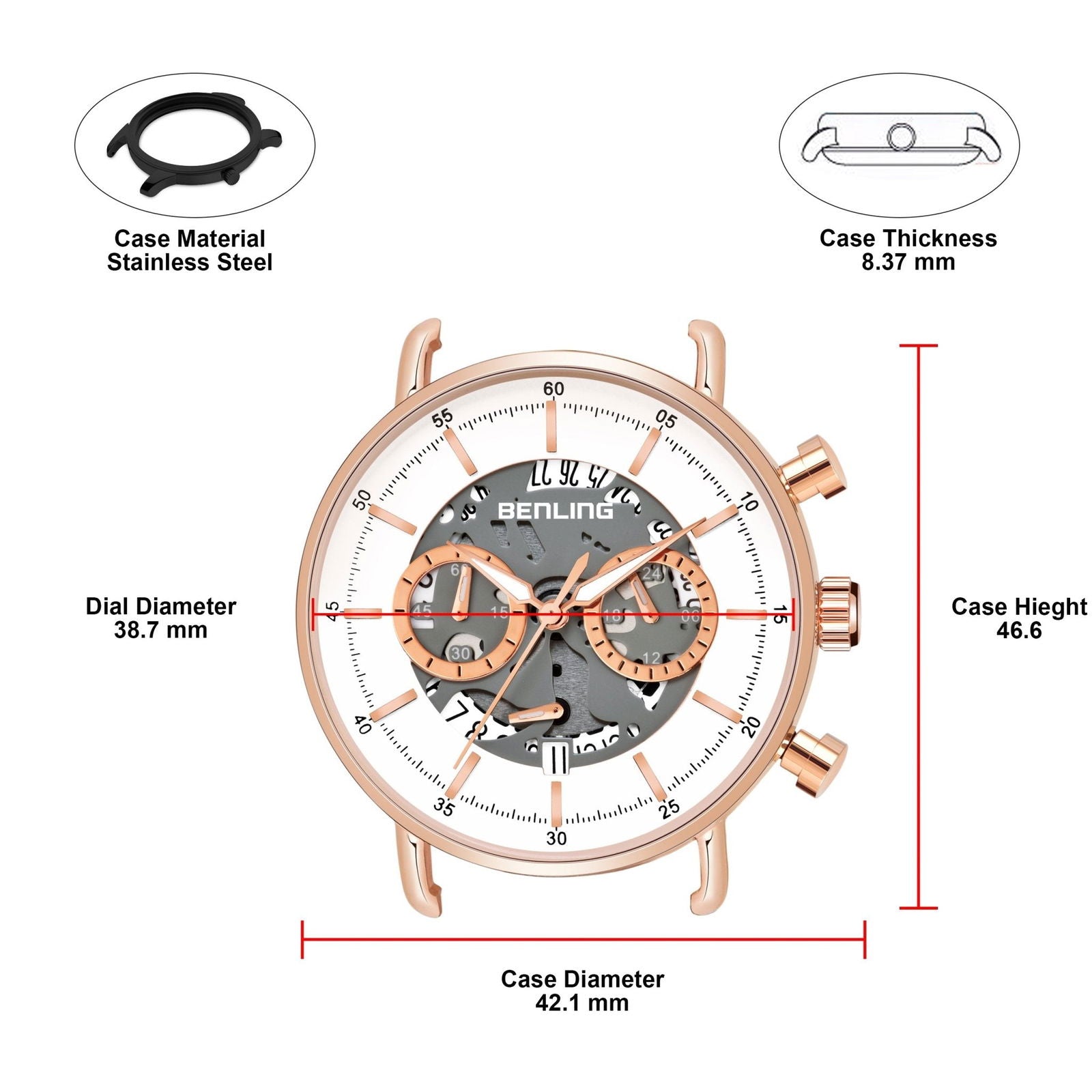 Benling TimeMaster Chronograph Watch for Men