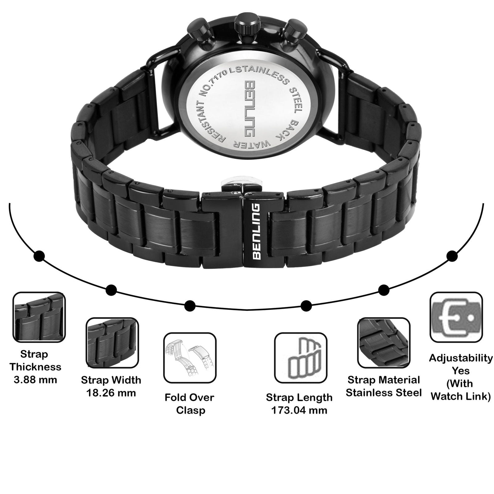 Benling TimeMaster Chronograph Watch for Men