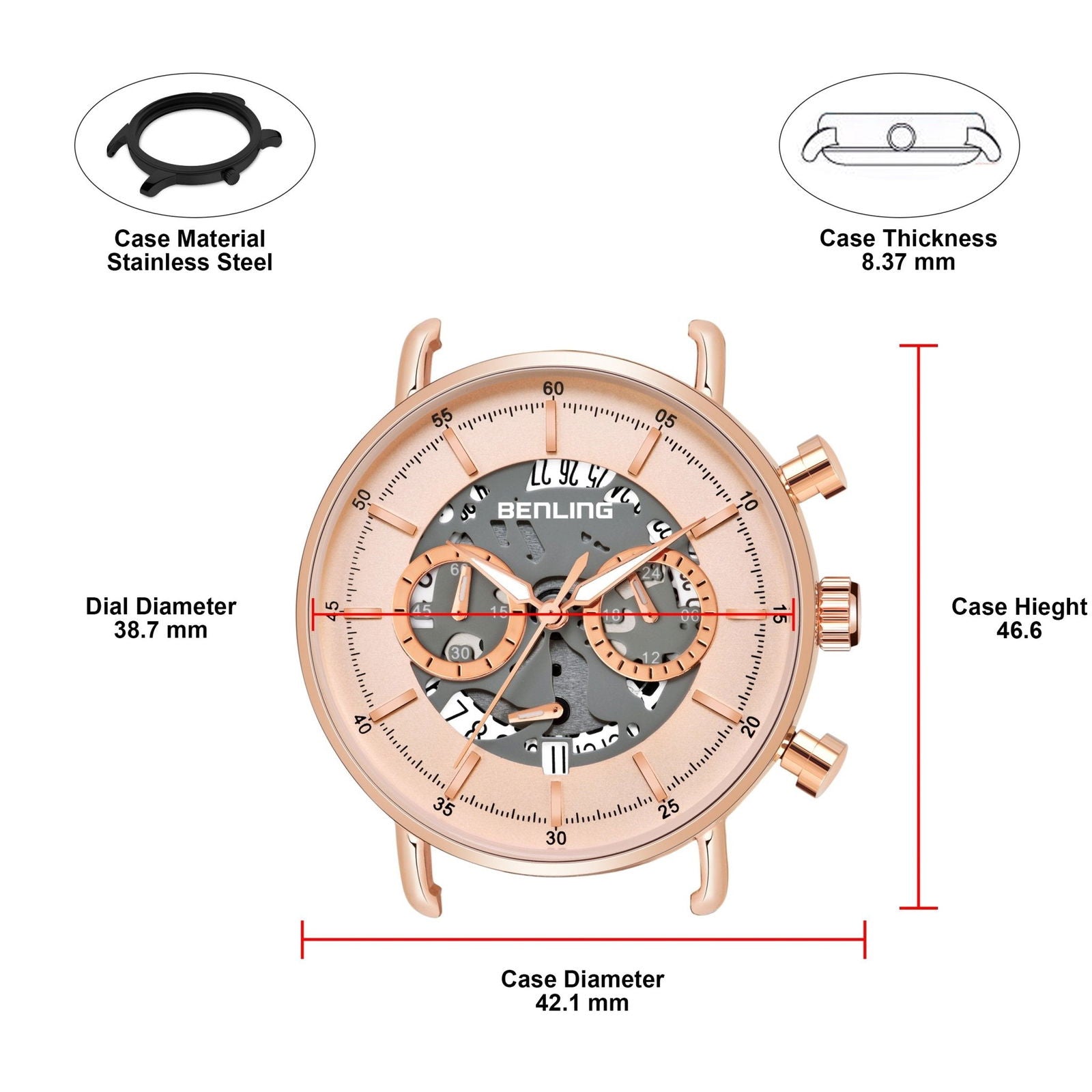 Benling TimeMaster Chronograph Watch for Men