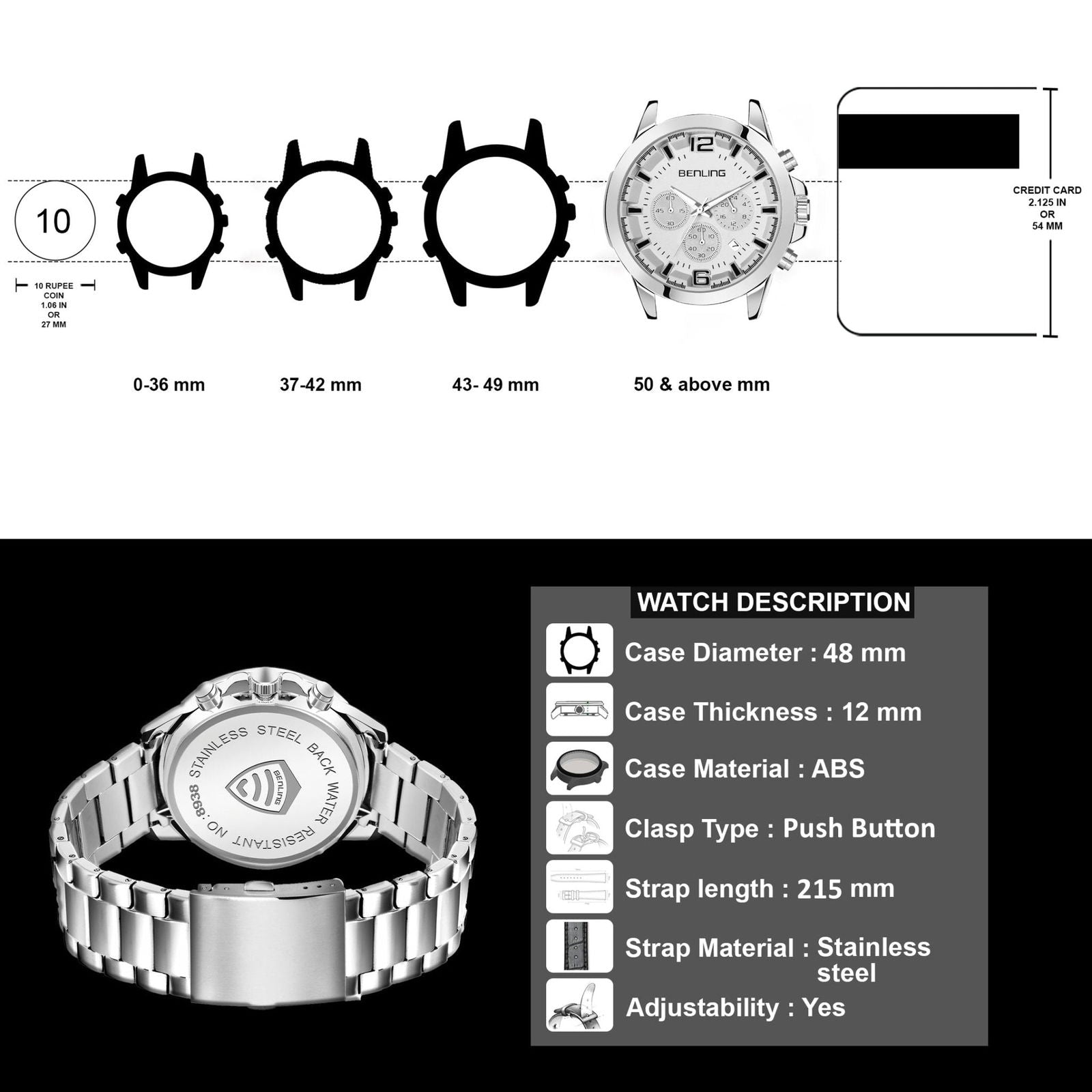 Benling Velocity ChronoMaster Watch - Multifunctional