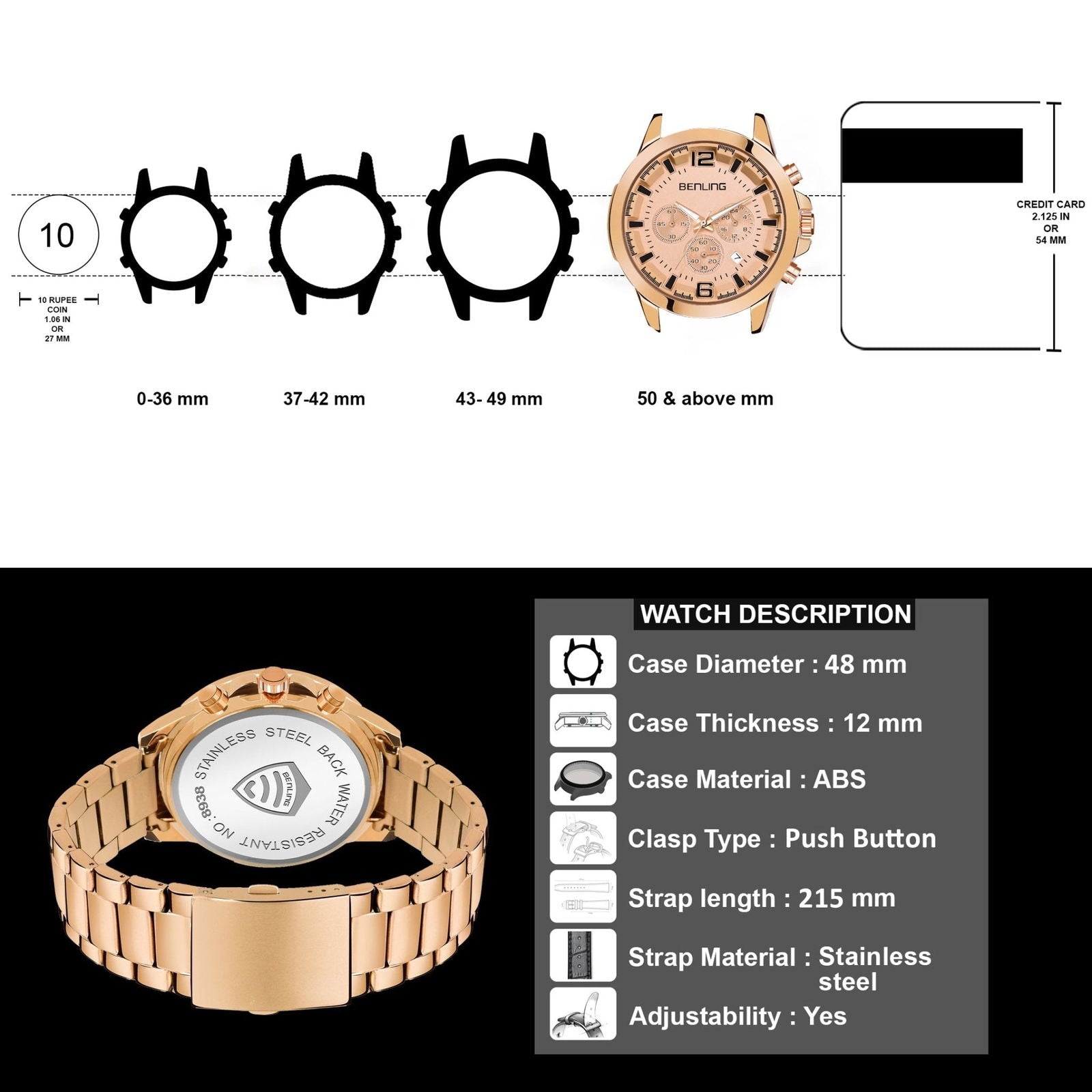 Benling Velocity ChronoMaster Watch - Multifunctional