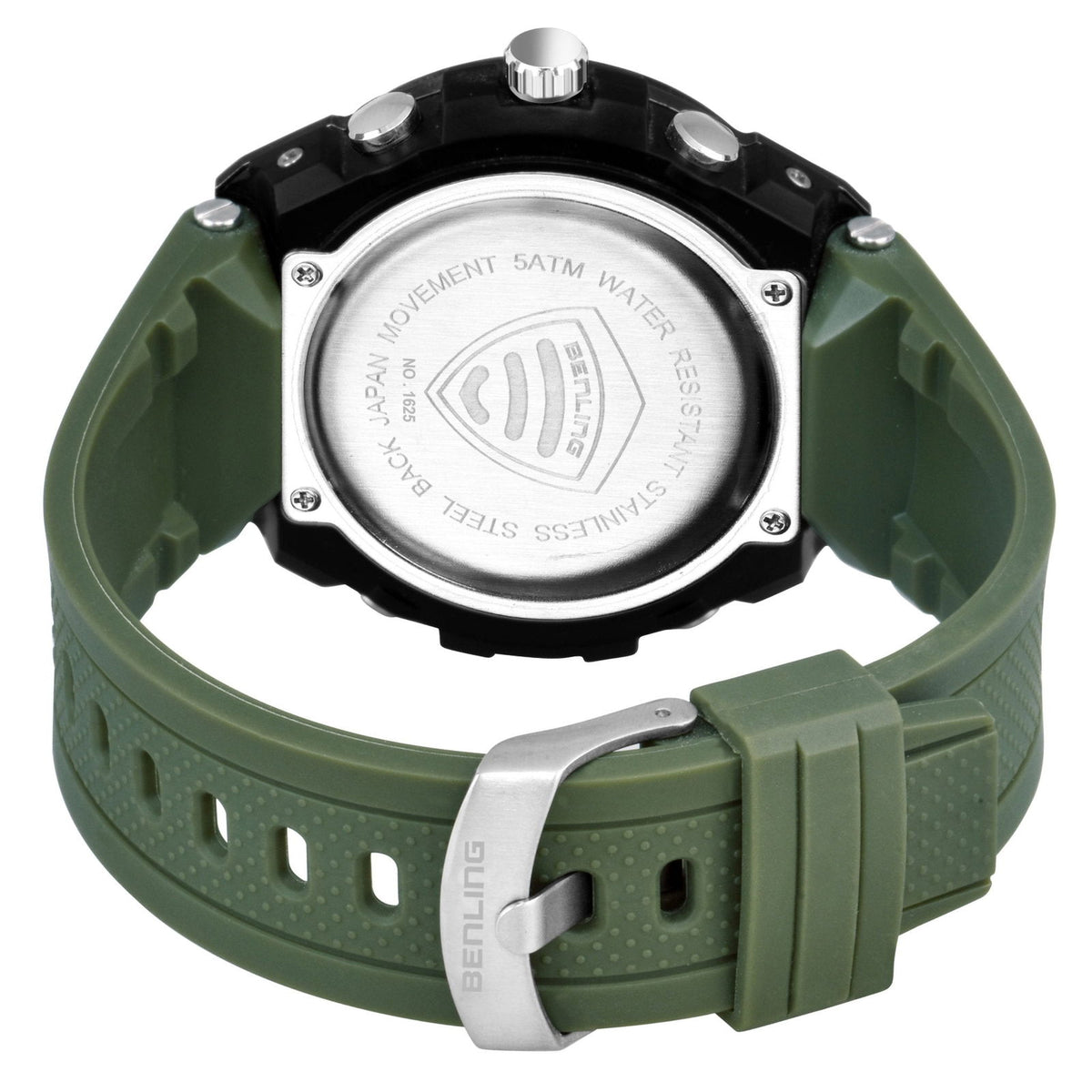 Benling Versatile Analog Digital Watch with EL Backlight-SKBLANDG-6004 - Benling