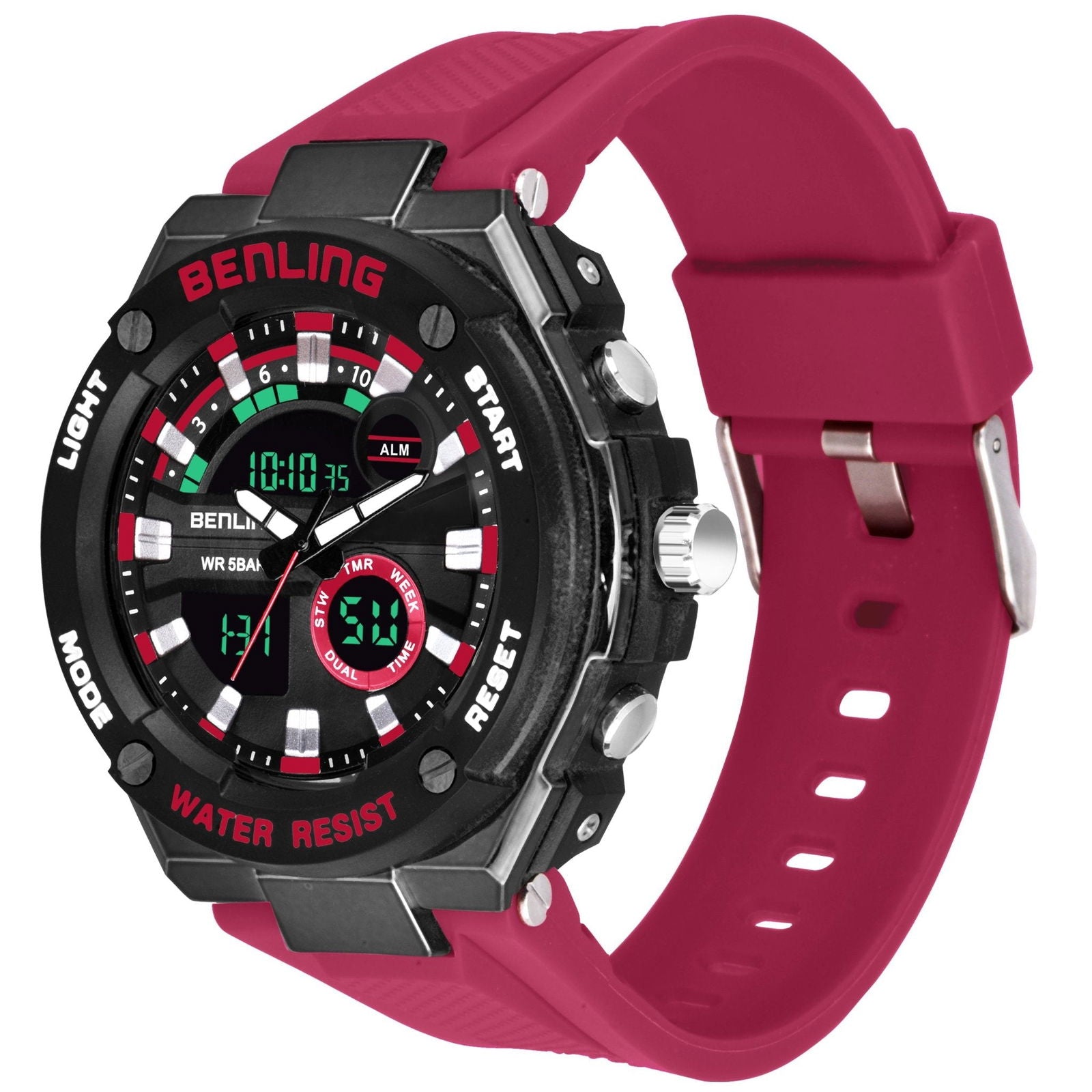 Benling Versatile Analog Digital Watch with EL Backlight-SKBLANDG-6004