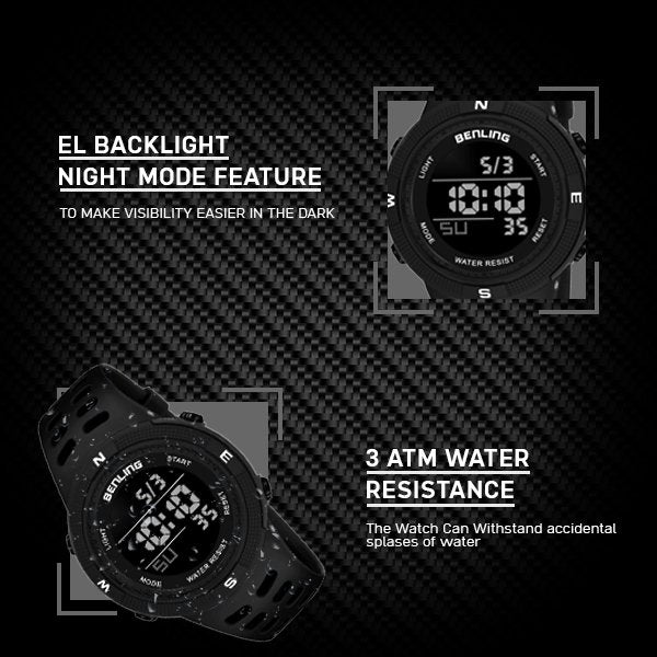 Digital Watch with Stopwatch | Calendar | Alarm | Sports – Formal Casual Wear | 6060