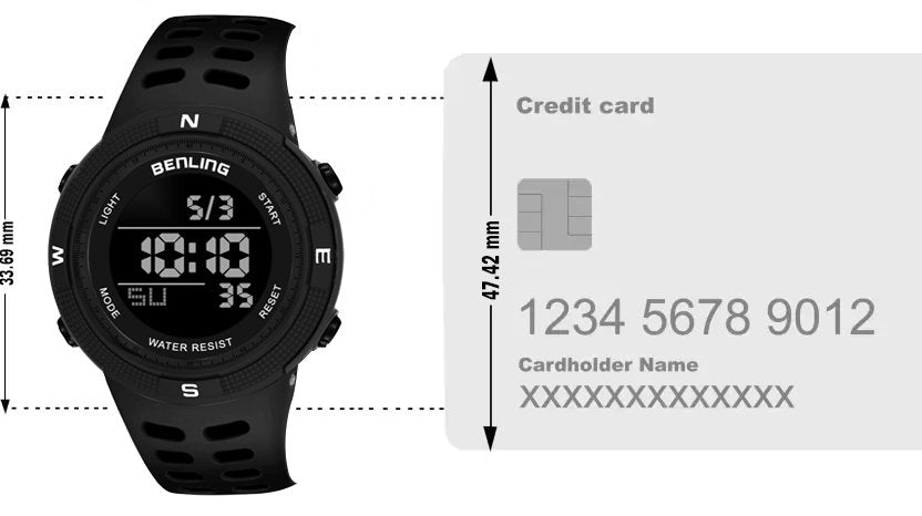 Digital Watch with Stopwatch | Calendar | Alarm | Sports – Formal Casual Wear | 6060