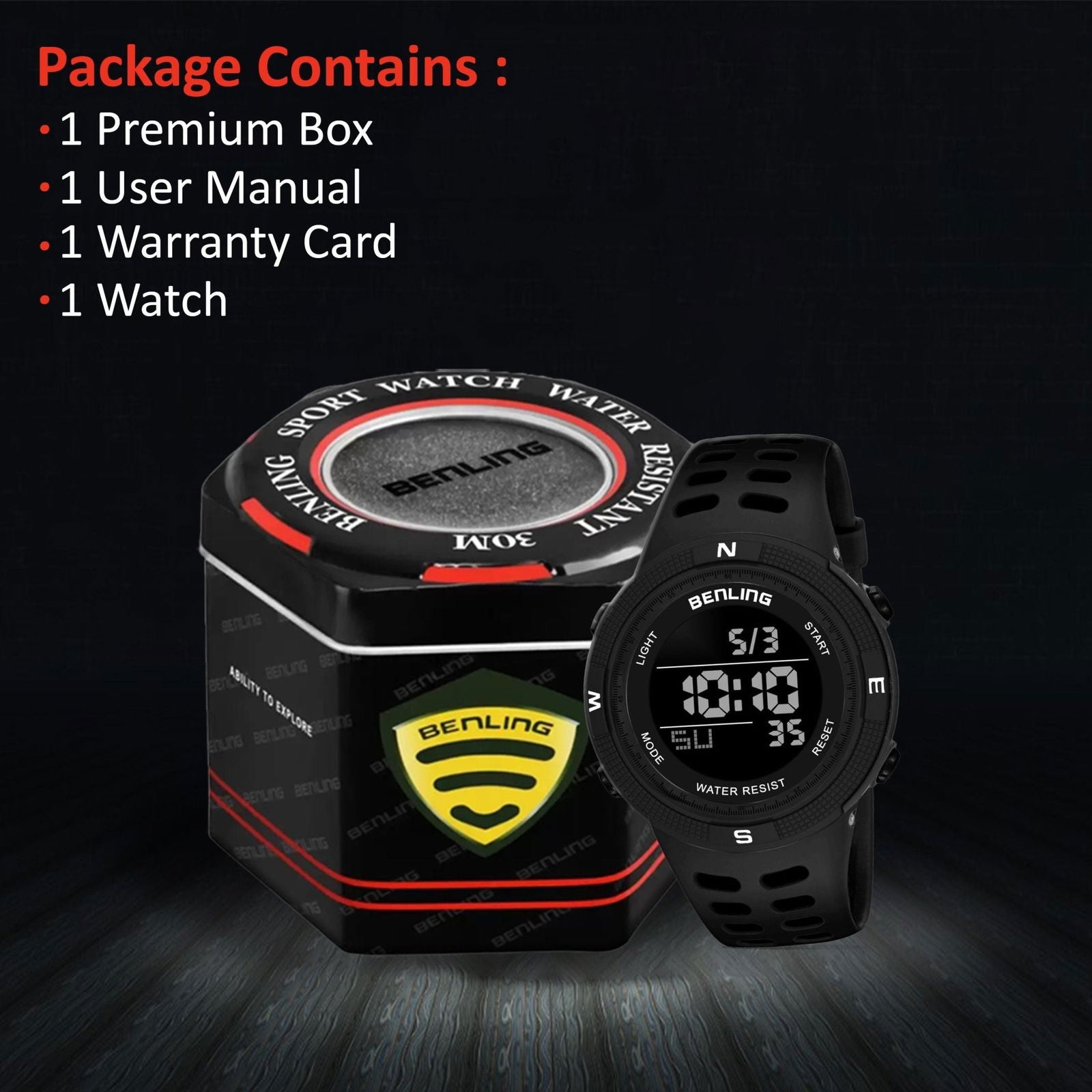 Digital Watch with Stopwatch | Calendar | Alarm | Sports – Formal Casual Wear | 6060