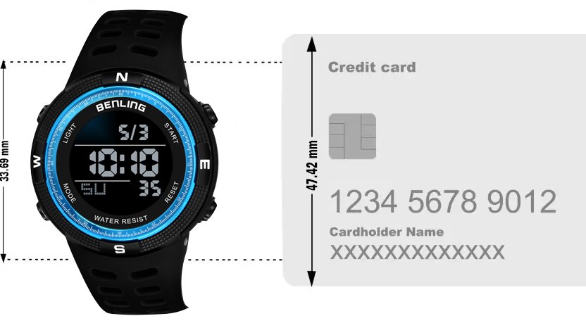 Digital Watch with Stopwatch | Calendar | Alarm | Sports – Formal Casual Wear | 6060