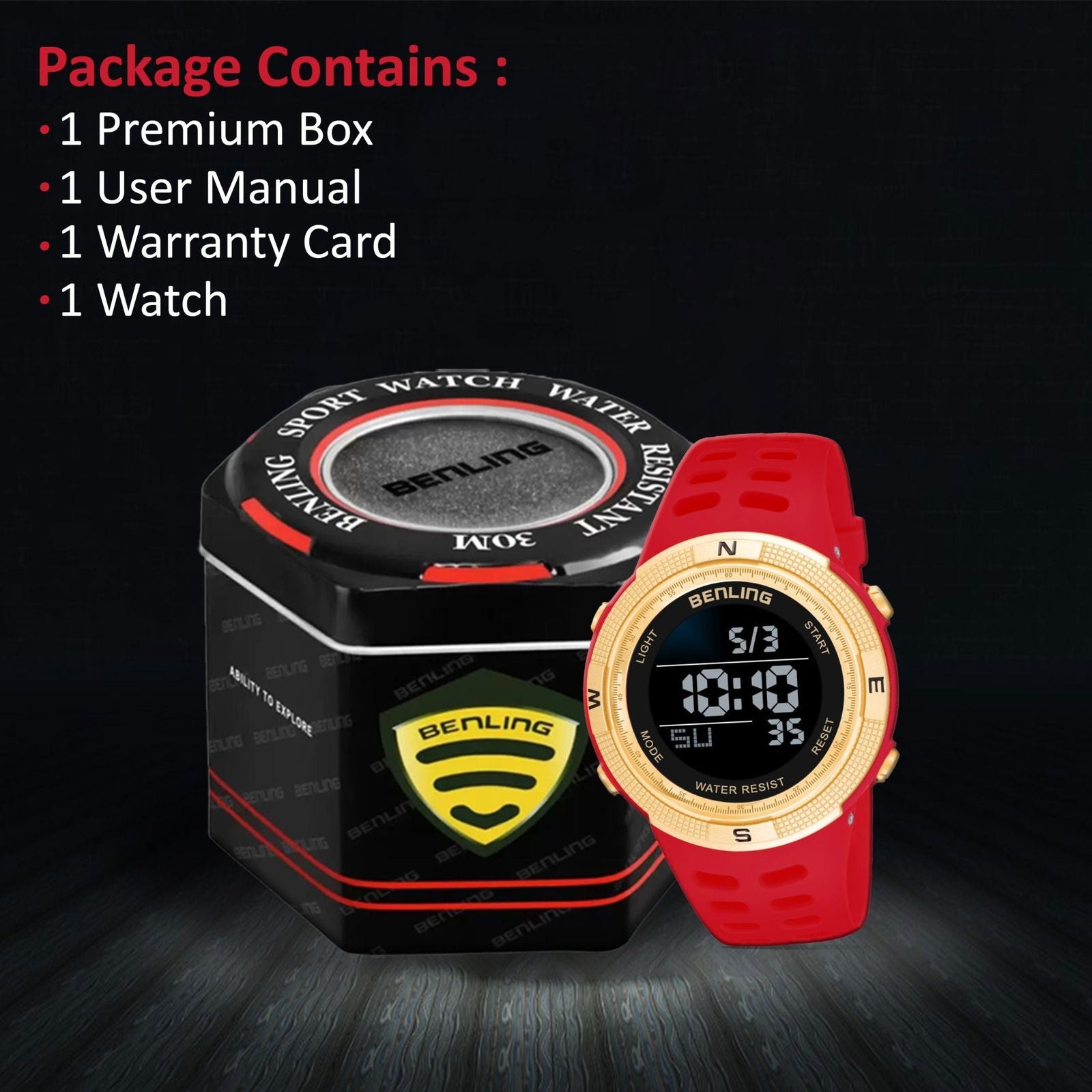 Digital Watch with Stopwatch | Calendar | Alarm | Sports – Formal Casual Wear | 6060