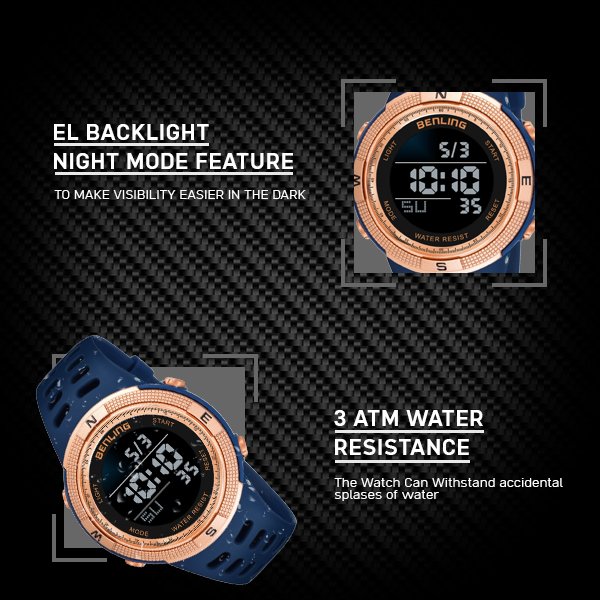 Digital Watch with Stopwatch | Calendar | Alarm | Sports – Formal Casual Wear | 6060