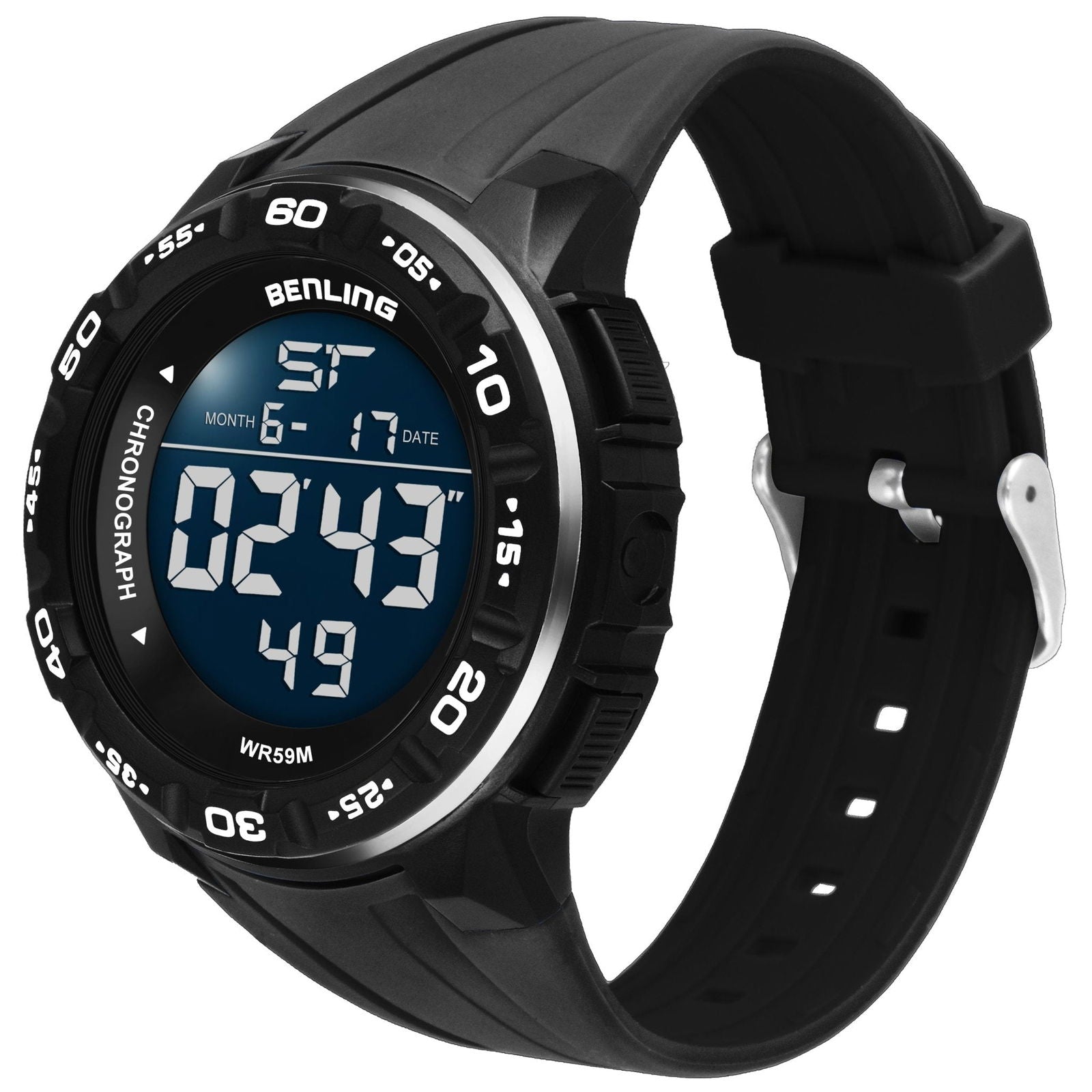 Digital Wrist Watch with Led Backlight | Stopwatch | Calendar | Sports – For Men | Boys | 6054