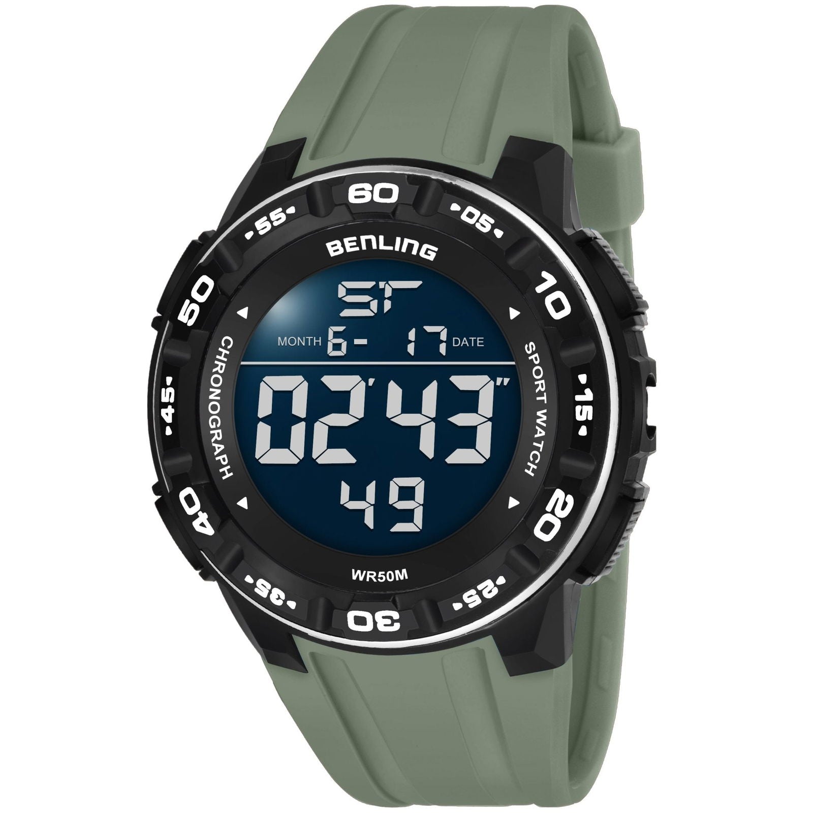 Stopwatch wrist watch top