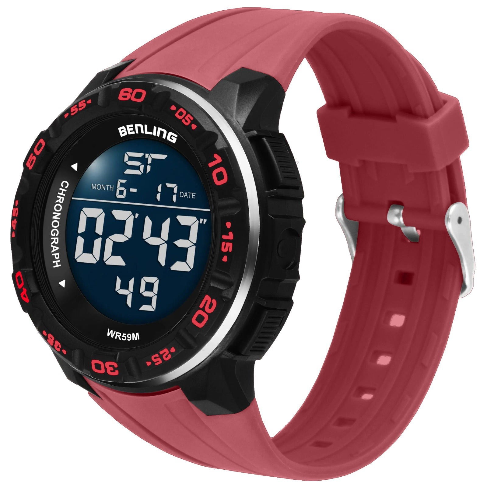 Digital Wrist Watch with Led Backlight | Stopwatch | Calendar | Sports – For Men | Boys | 6054