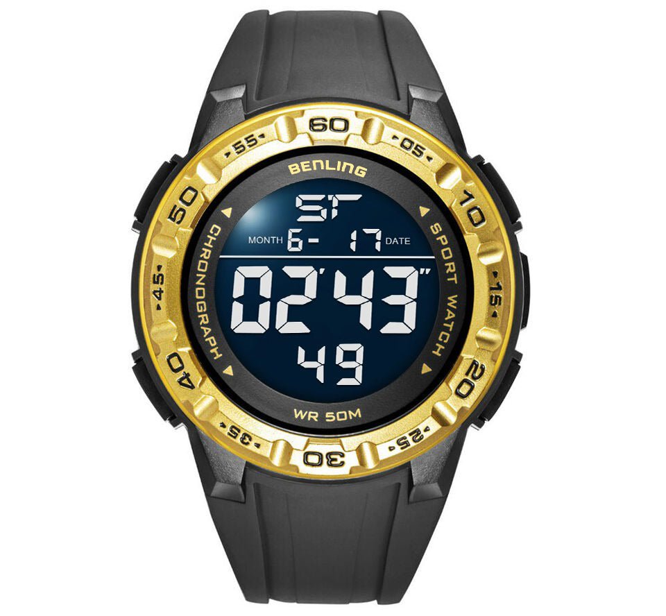 Digital Wrist Watch with Led Backlight | Stopwatch | Calendar | Sports – For Men | Boys | 6054