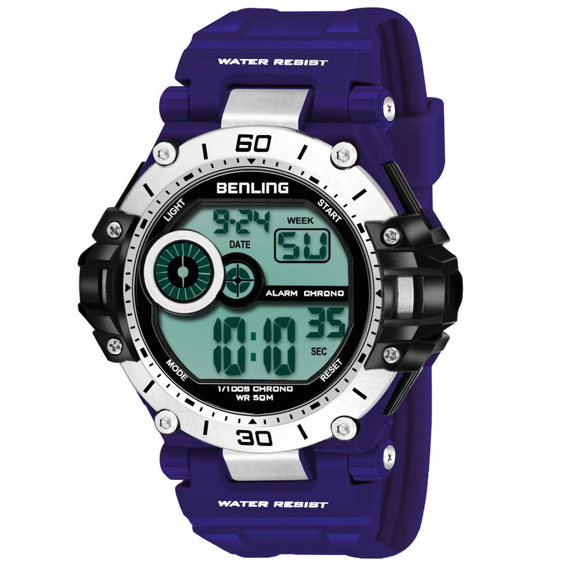 Iconic Digital Watch with Silicon Strap | Calendar | Alarm | Sports – Formal Casual Wear | 6056