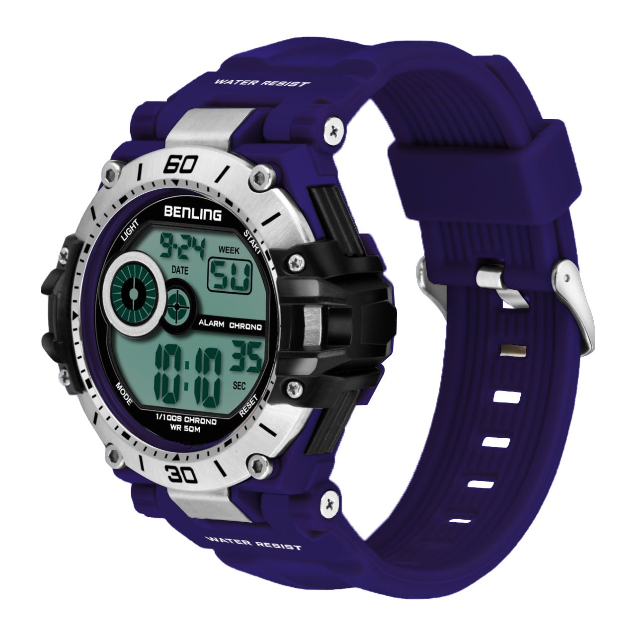 Iconic Digital Watch with Silicon Strap | Calendar | Alarm | Sports – Formal Casual Wear | 6056