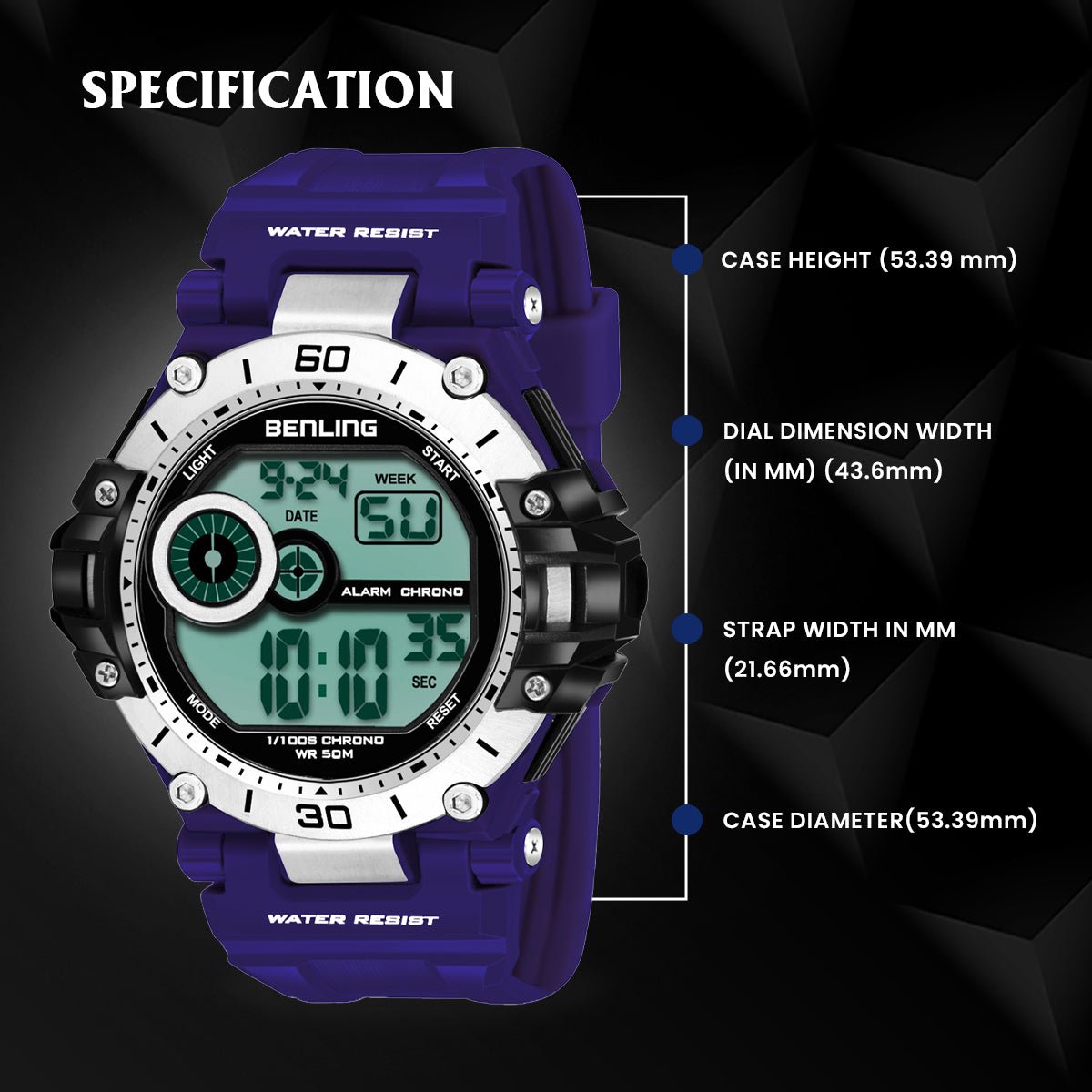 Iconic Digital Watch with Silicon Strap | Calendar | Alarm | Sports – Formal Casual Wear | 6056