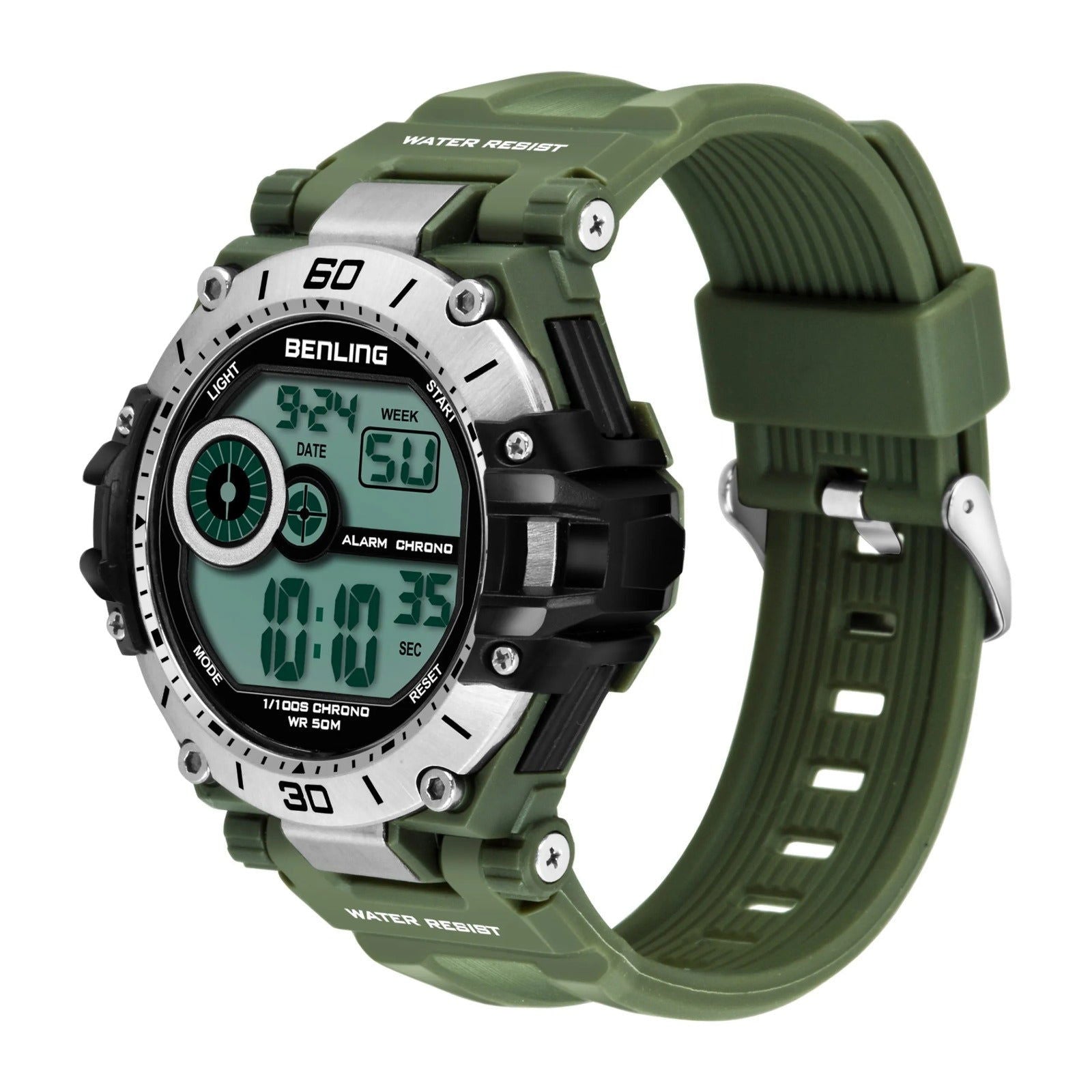 Iconic Digital Watch with Silicon Strap | Calendar | Alarm | Sports – Formal Casual Wear | 6056