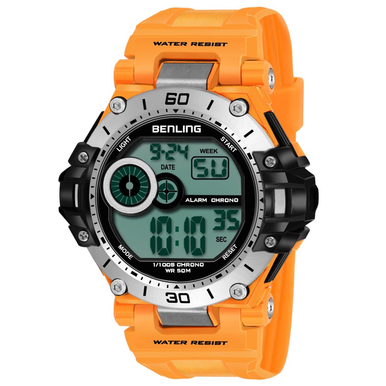 Iconic Digital Watch with Silicon Strap | Calendar | Alarm | Sports – Formal Casual Wear | 6056