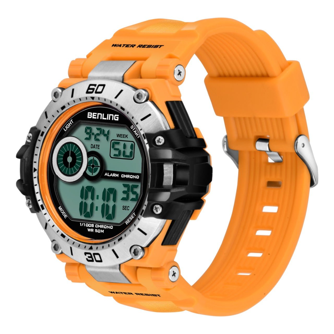 Iconic Digital Watch with Silicon Strap | Calendar | Alarm | Sports – Formal Casual Wear | 6056