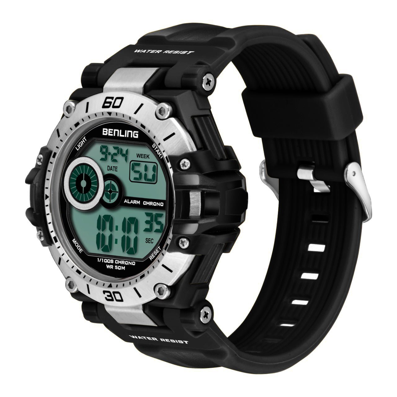 Iconic Digital Watch with Silicon Strap | Calendar | Alarm | Sports – Formal Casual Wear | 6056