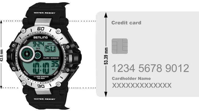 Iconic Digital Watch with Silicon Strap | Calendar | Alarm | Sports – Formal Casual Wear | 6056