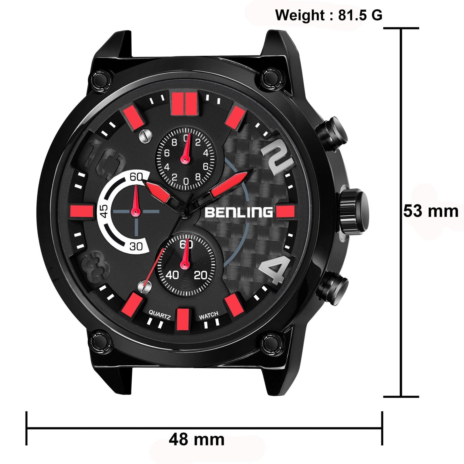 Iconic White Black Chronograph