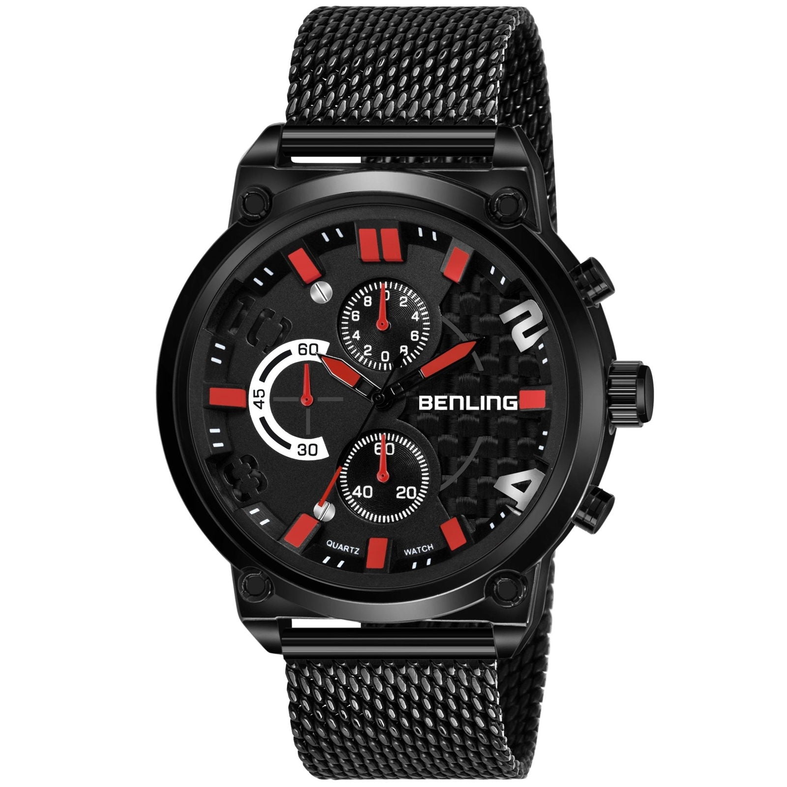 Iconic White Black Chronograph