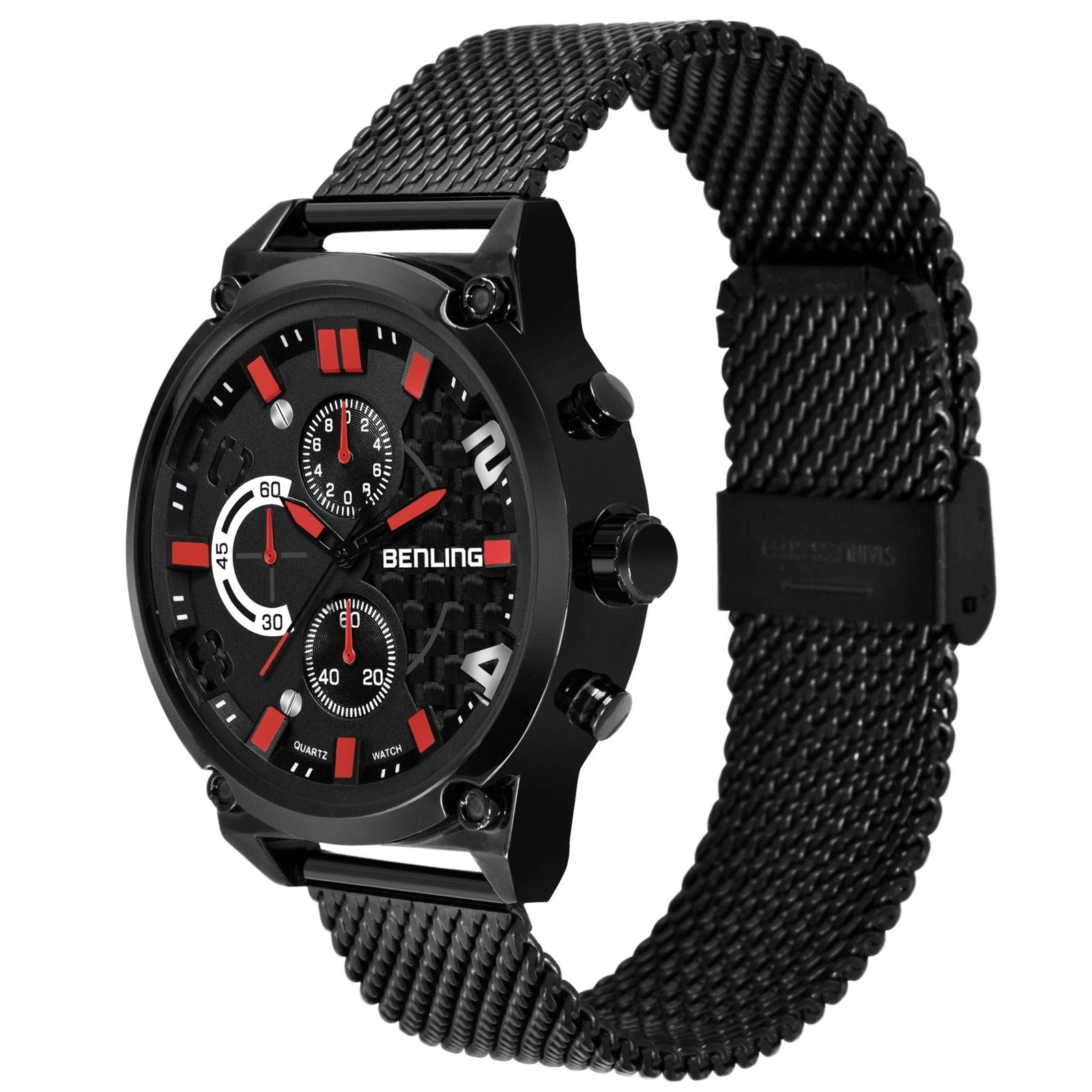 Iconic White Black Chronograph