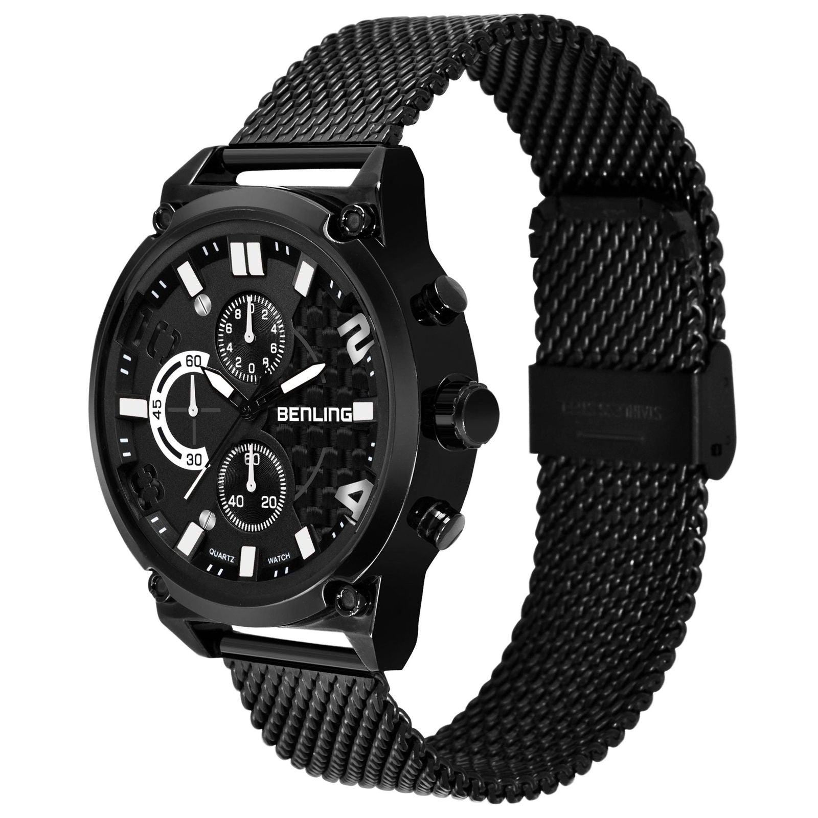 Iconic White Black Chronograph