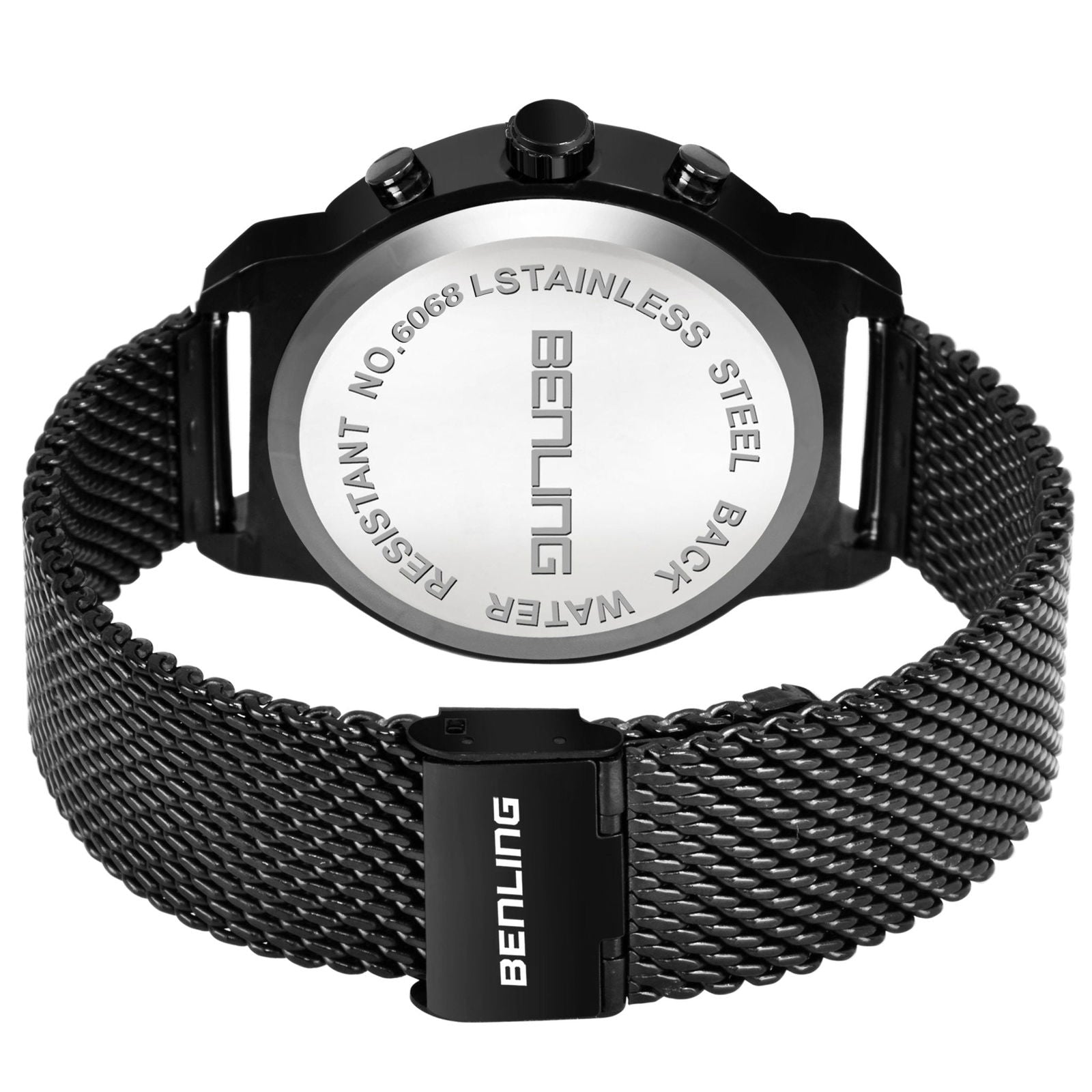 Iconic White Black Chronograph