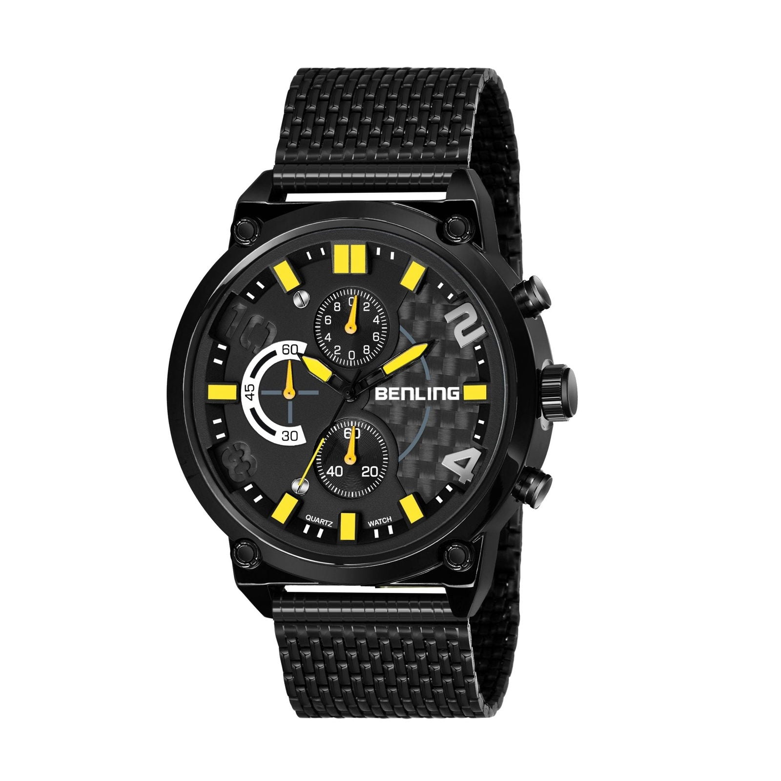 Iconic White Black Chronograph