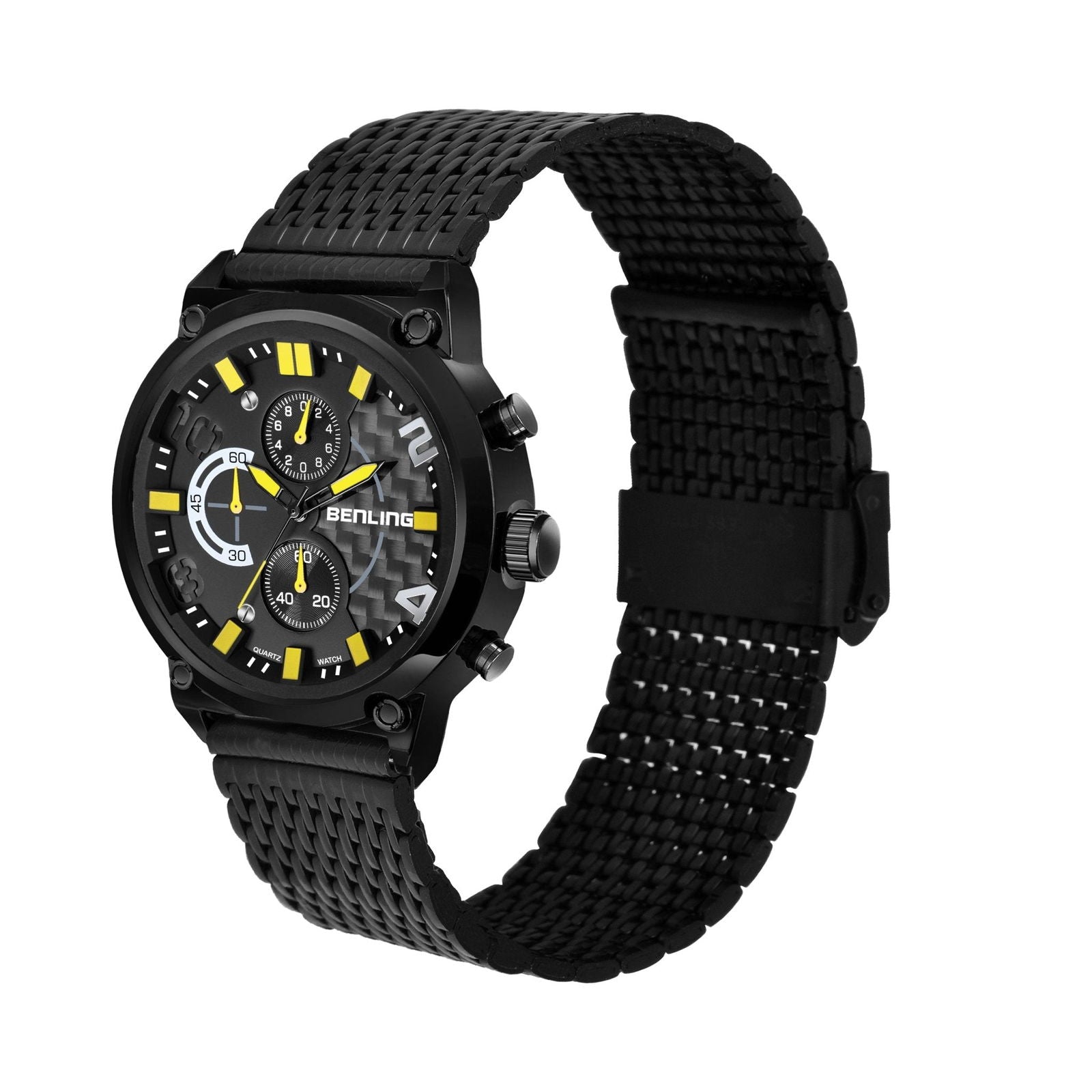 Iconic White Black Chronograph