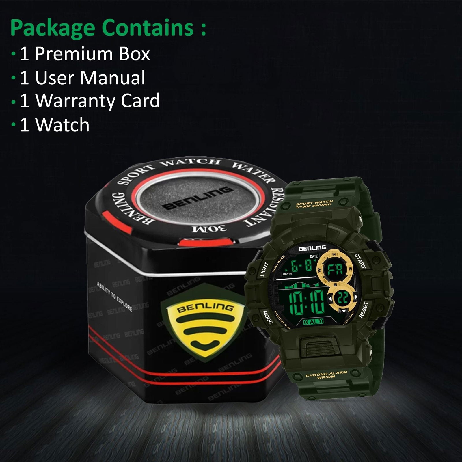 Military Watches for Men with Stopwatch | Calendar | Alarm | Sports Formal Casual Wear | 6053