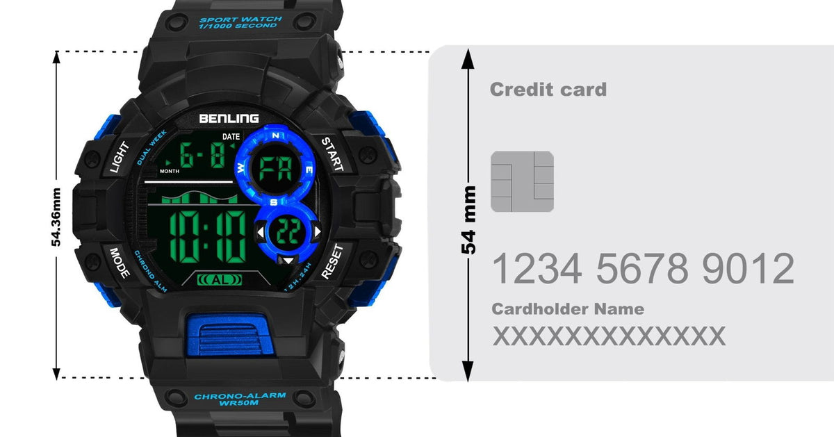 Military Watches for Men with Stopwatch | Calendar | Alarm | Sports Formal Casual Wear | 6053 - Benling